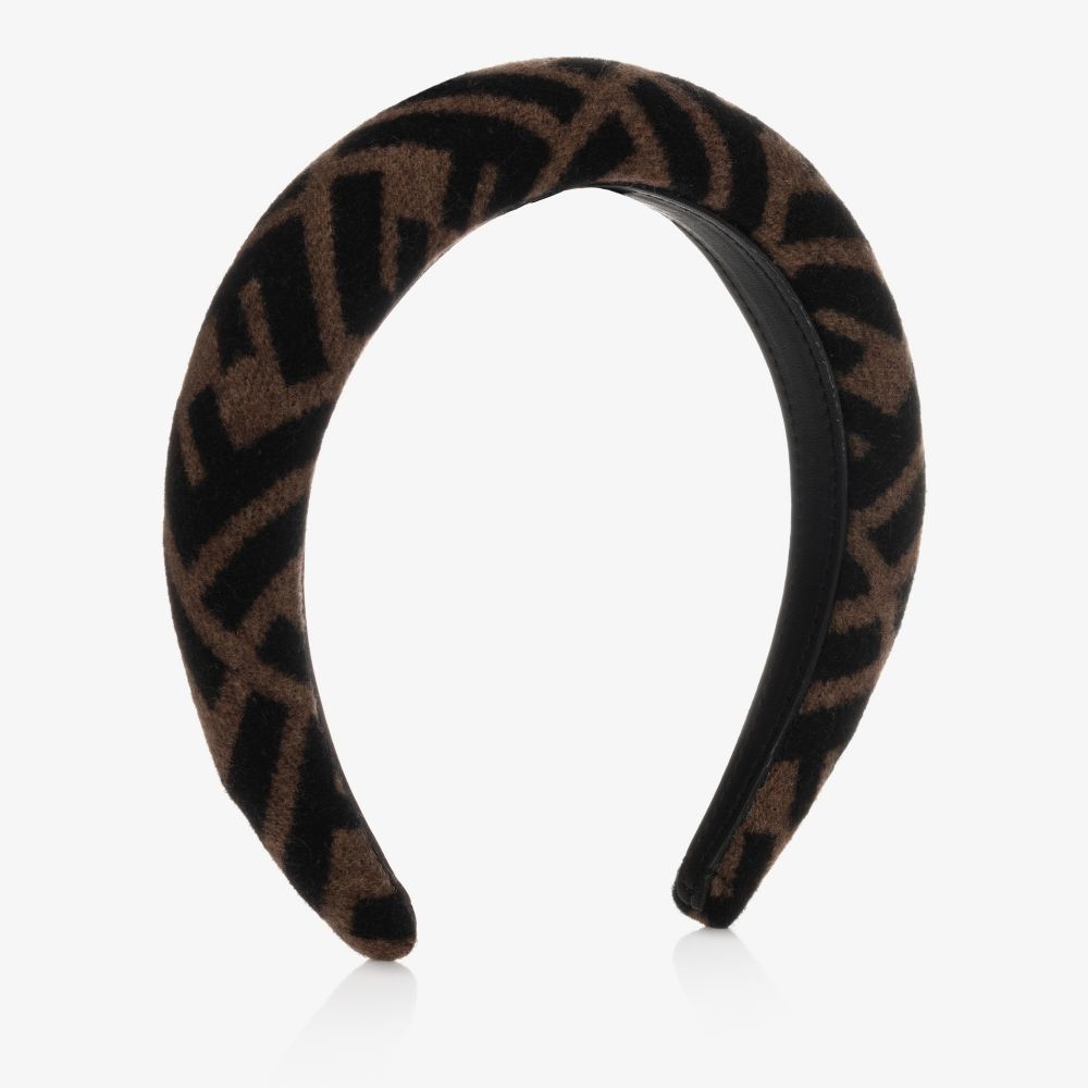 Girls Brown FF Logo Hairband