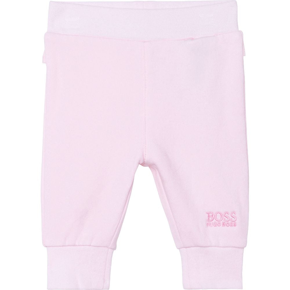 Baby Girls Pink Logo Cotton Set