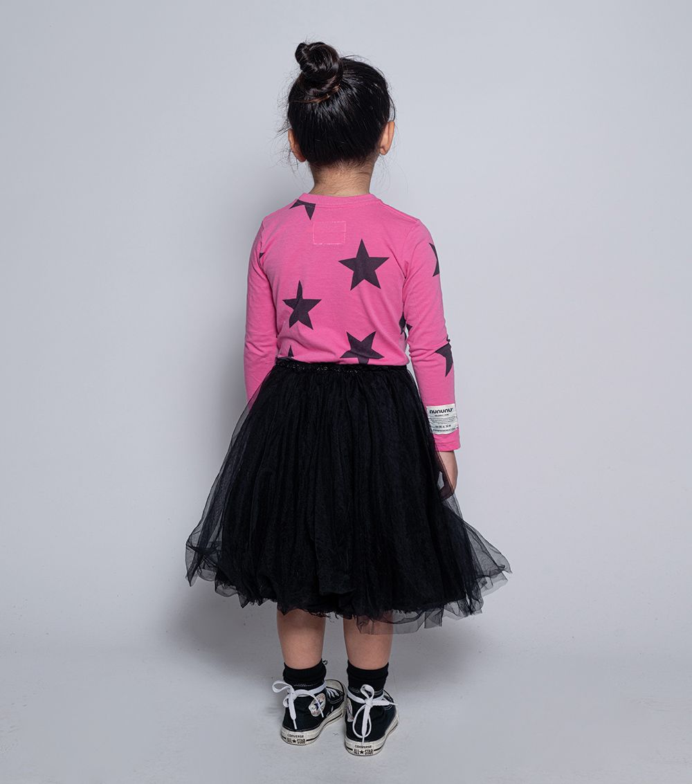Girls Pink Stars Tulle Dress