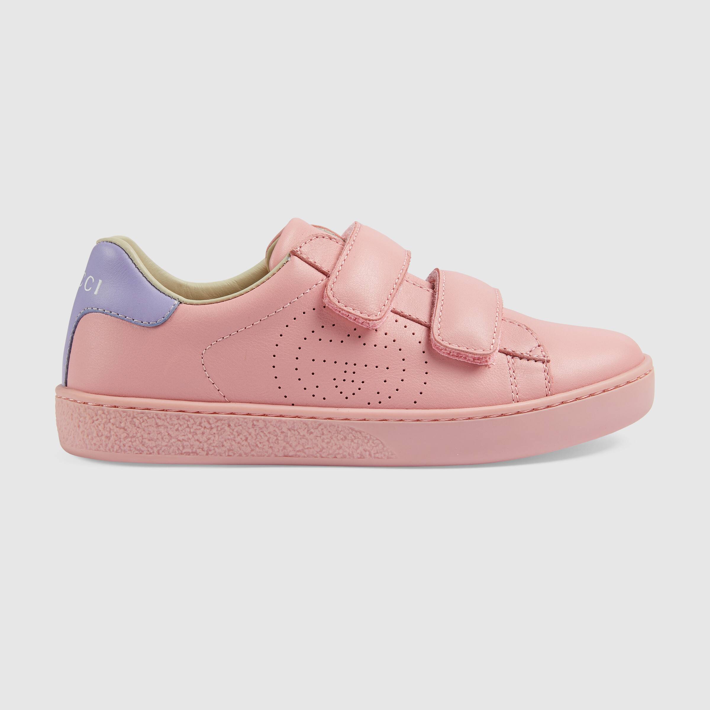 Girls Pink GG Logo Leather Shoes