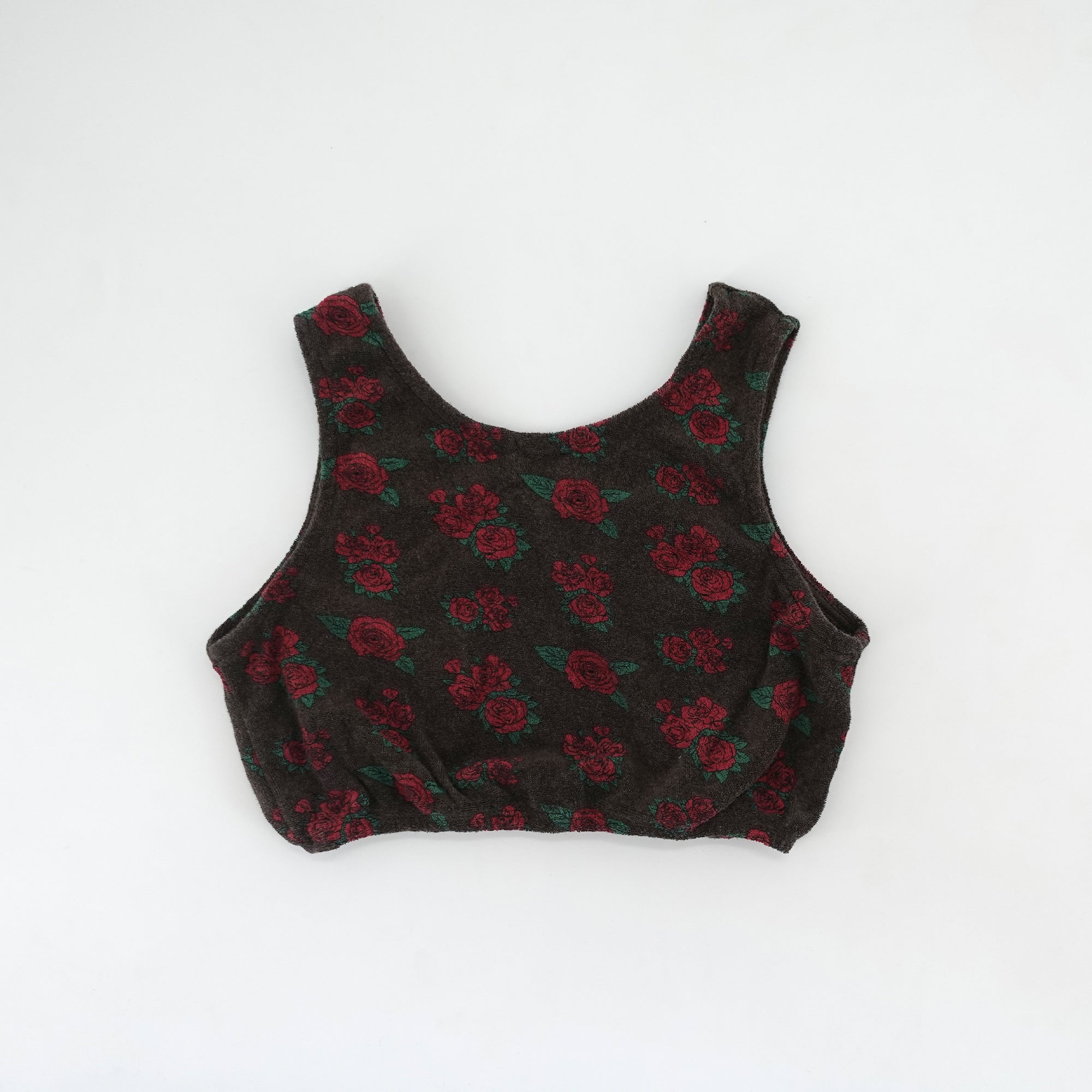 Girls Brown Flowers Cotton T-Shirt