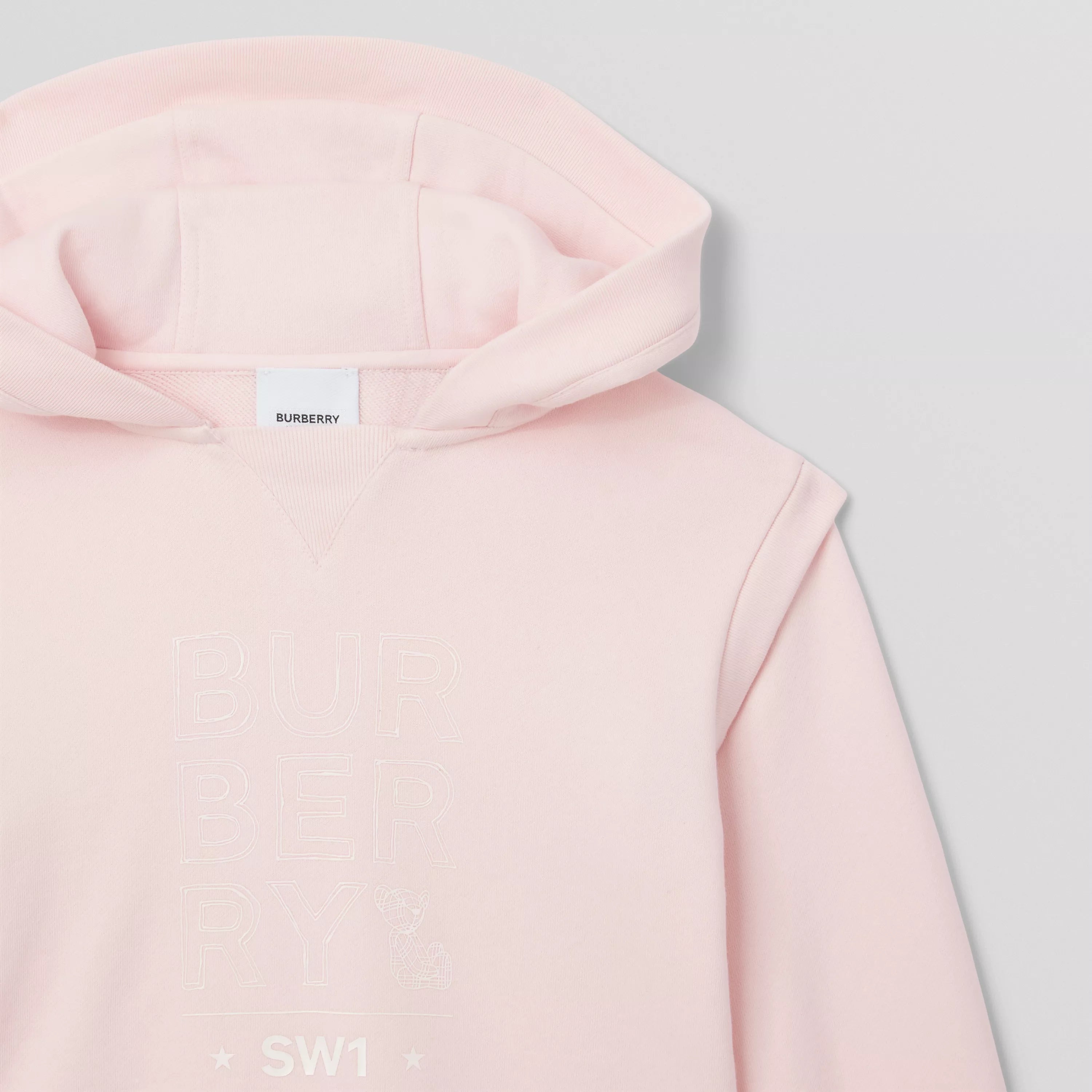 Girls Pink Hooded Cotton Sweatshirt