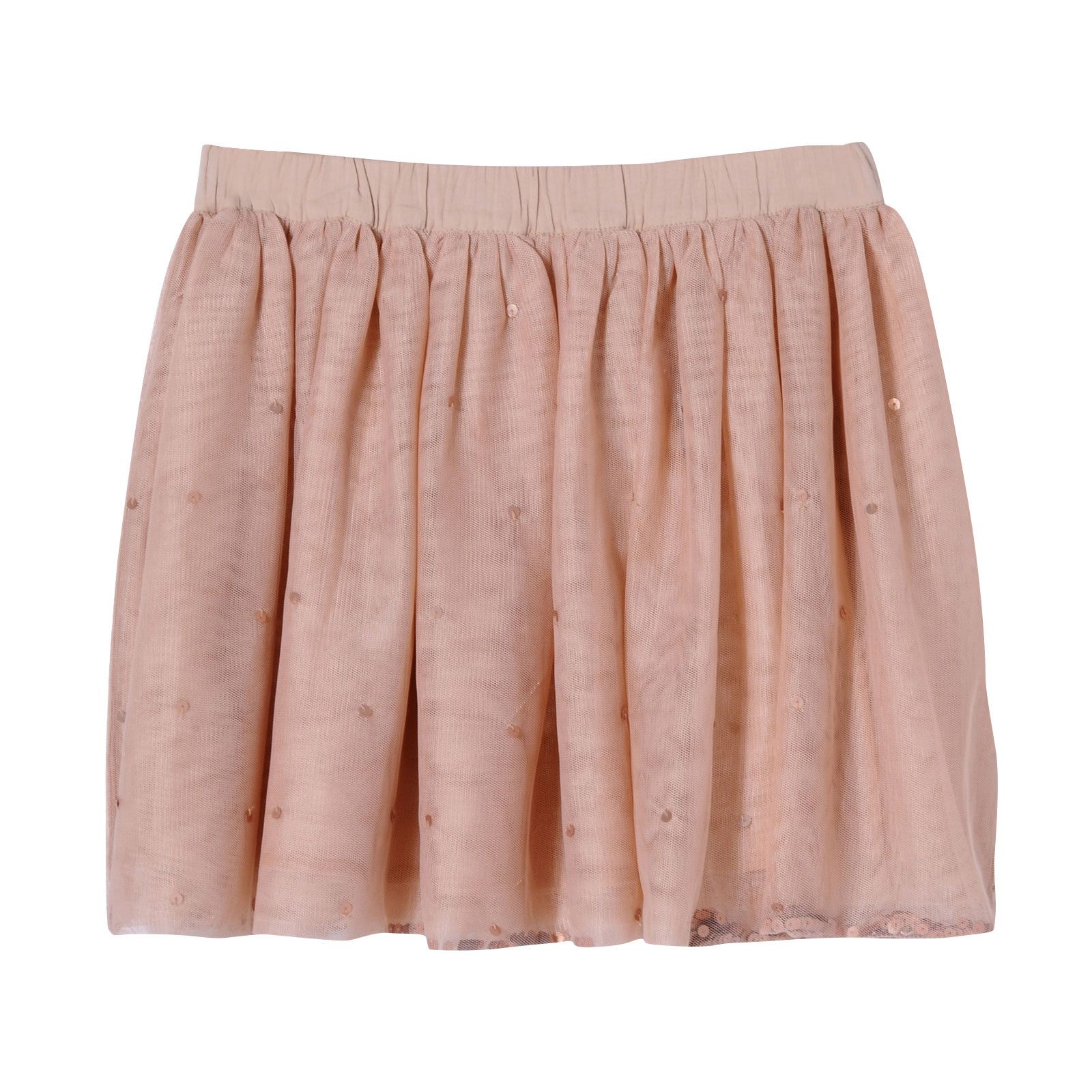 Girls Pink Scattered Sequins Trims Tulle Party Skirt - CÉMAROSE | Children's Fashion Store - 2