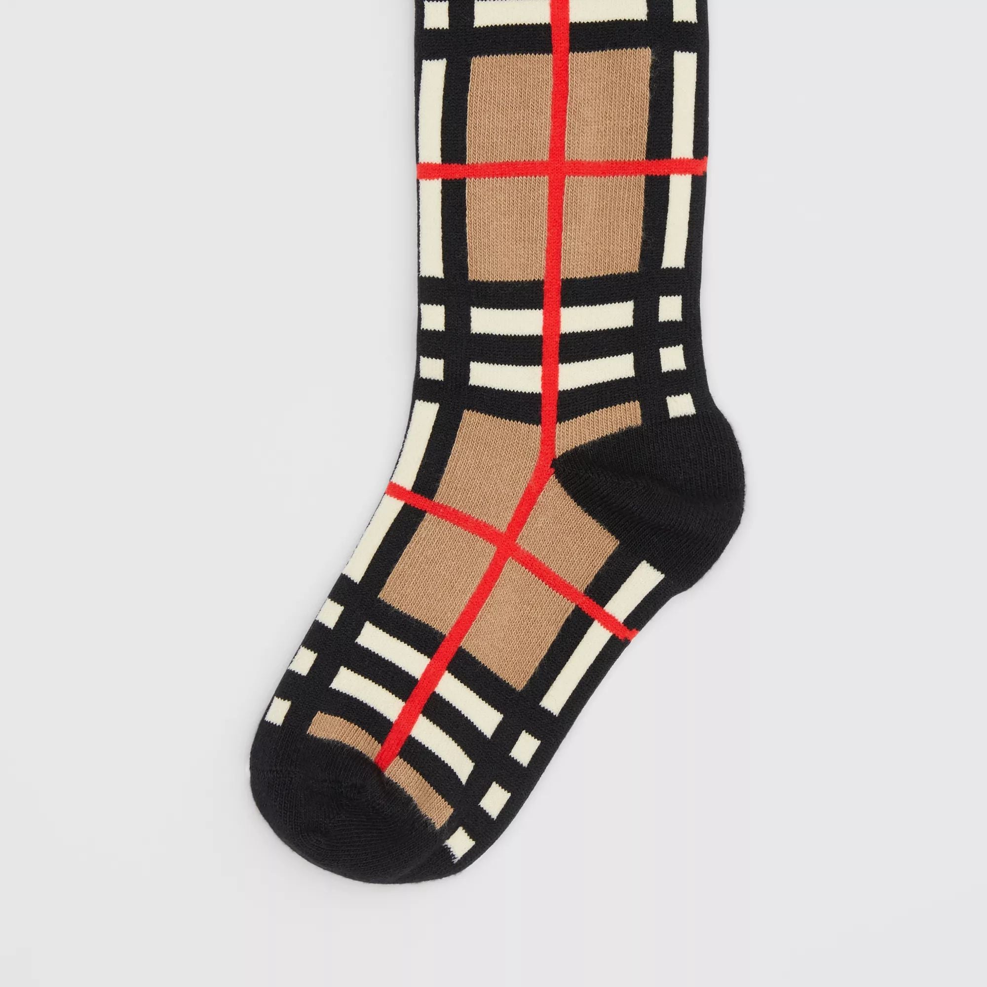 Girls Archive Beige Check Tights