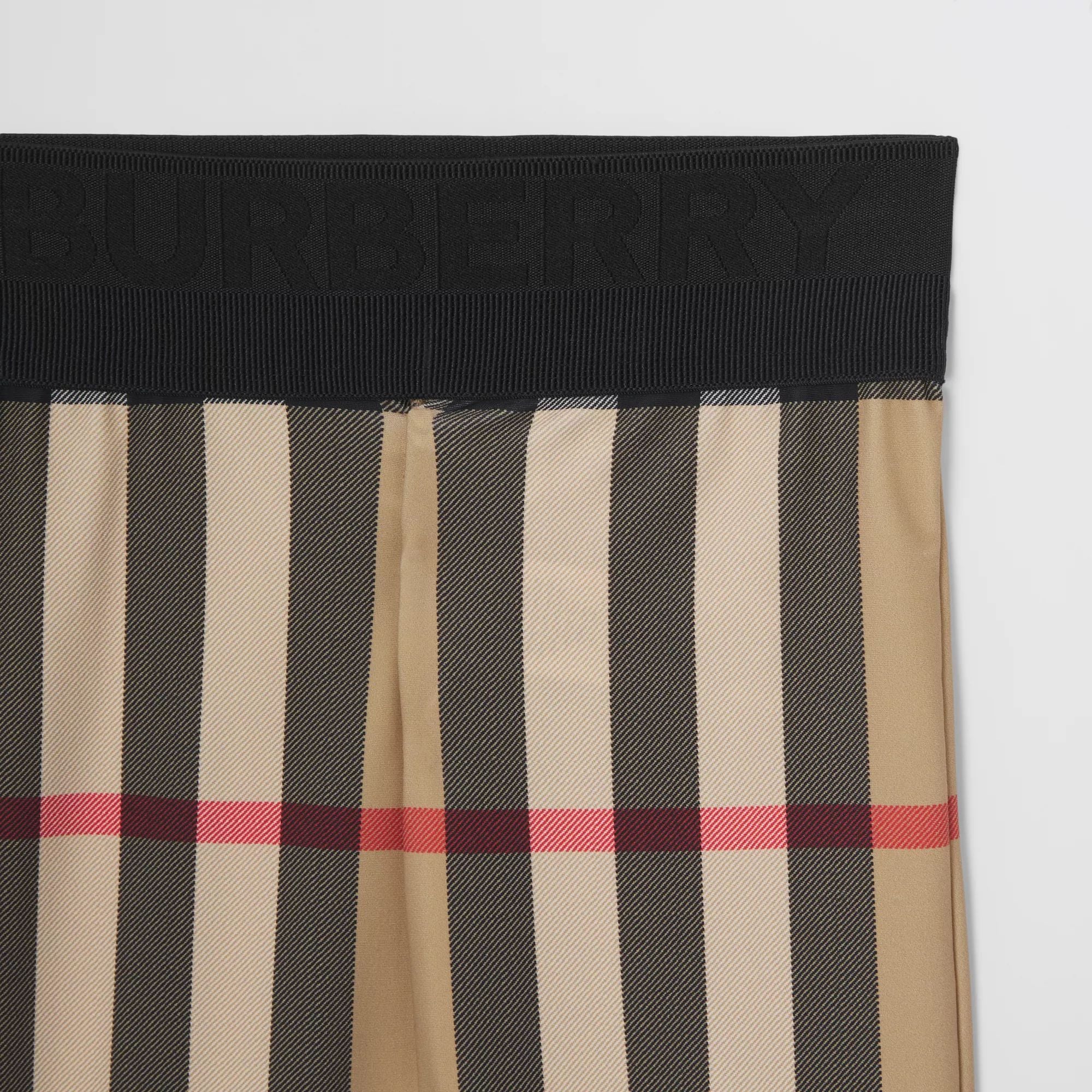 Girls Archive Beige Check Leggings