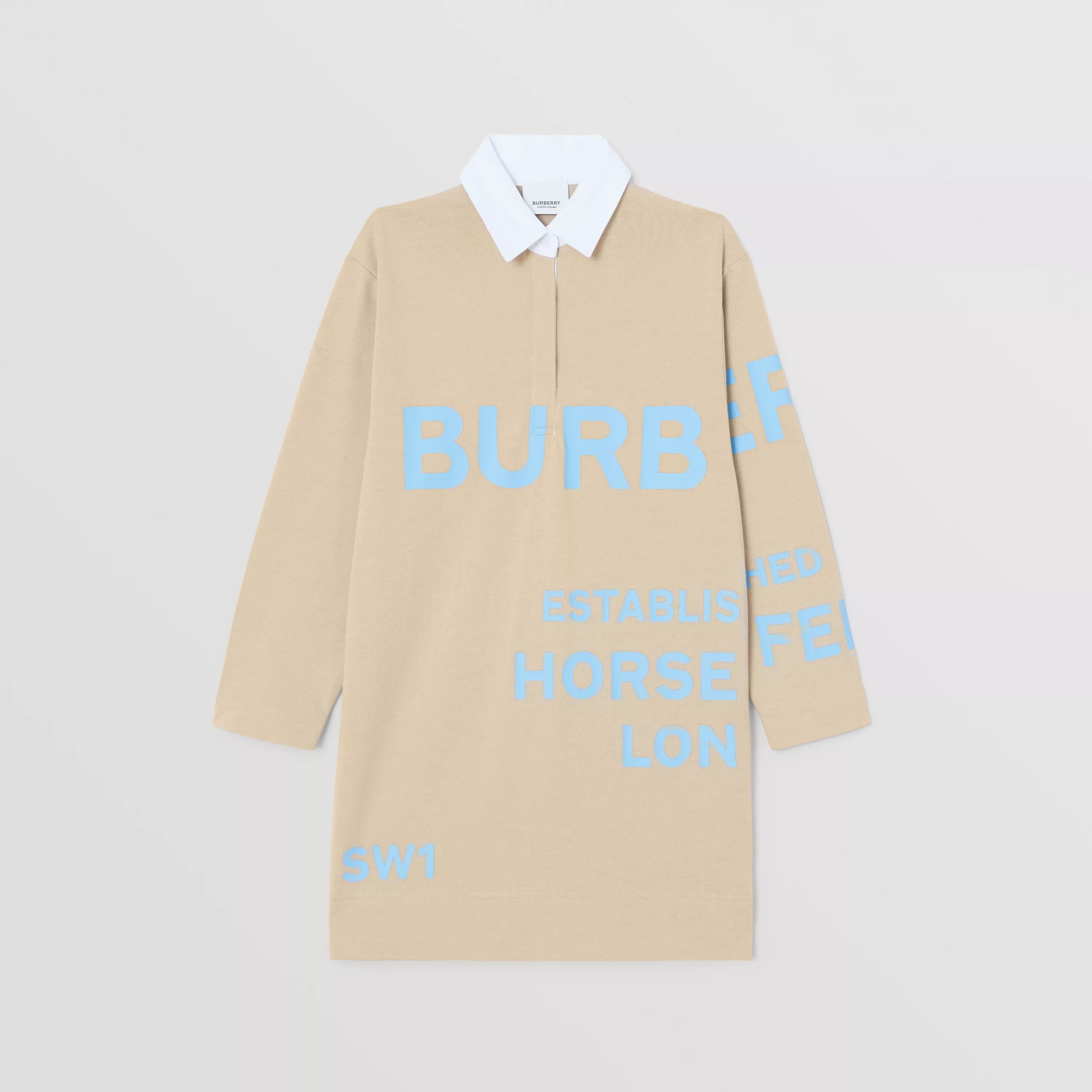Girls Brown Logo Cotton Polo Dress