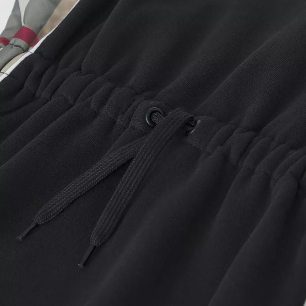 Girls Black Logo Cotton Dress