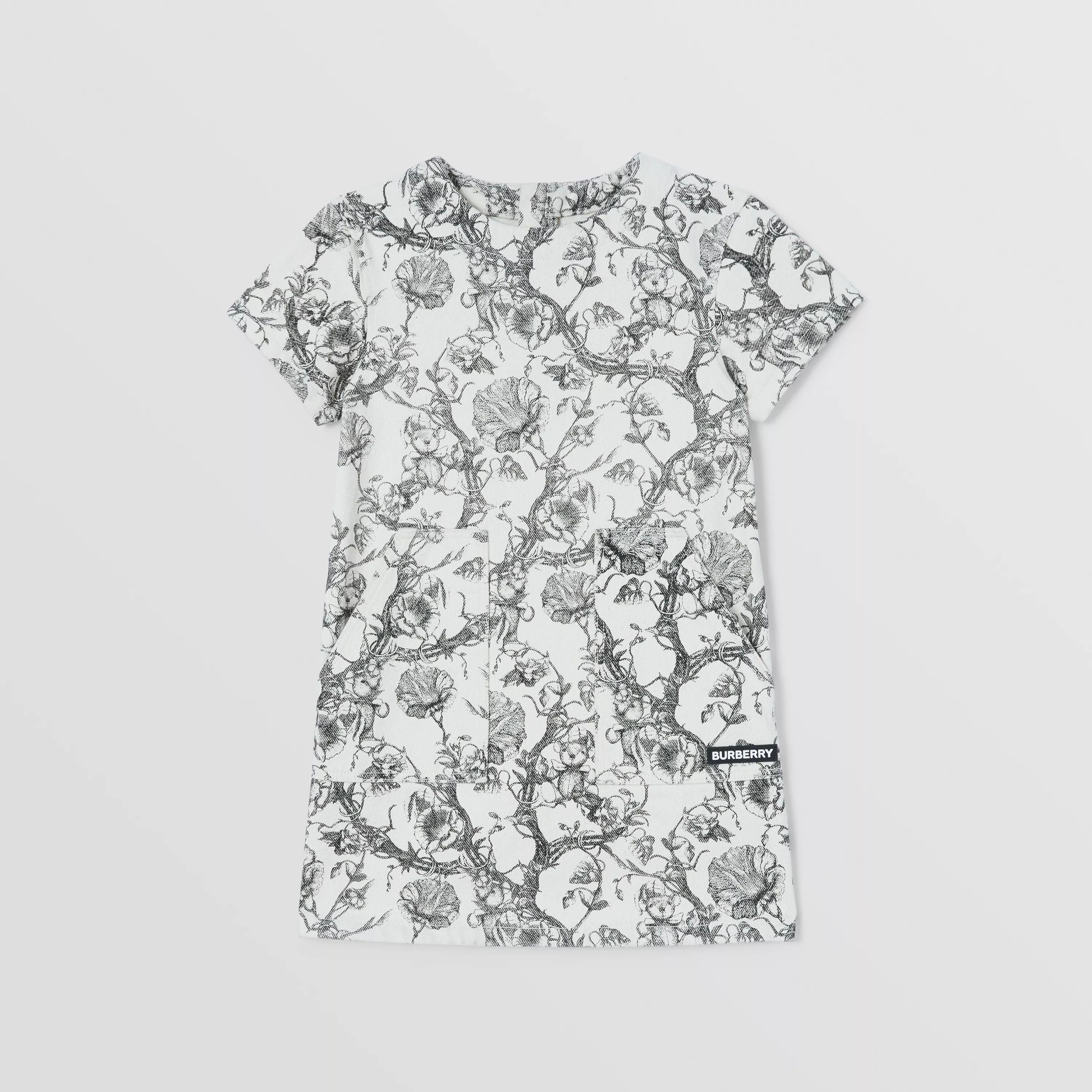 Girls Black Print Dress