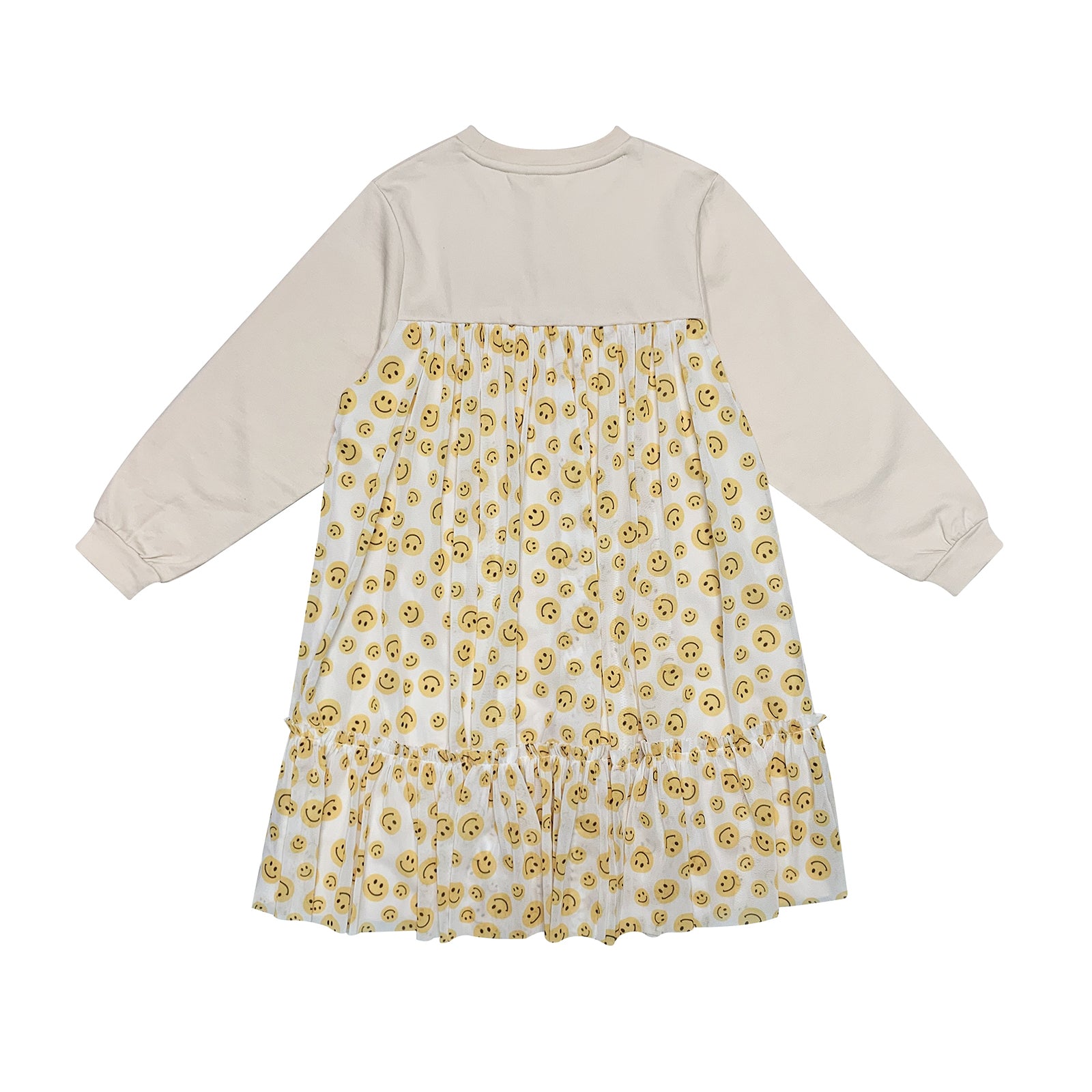 Girls Ivory Smile Chiffon Dress