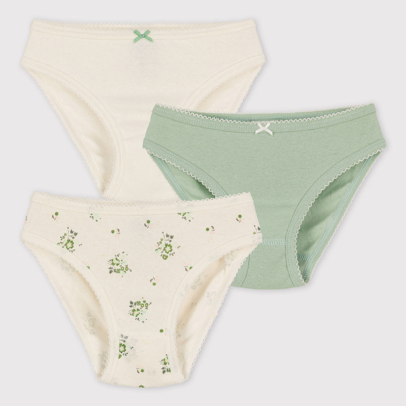 Girls Multicolor Cotton Underwear Set (3 Pack)
