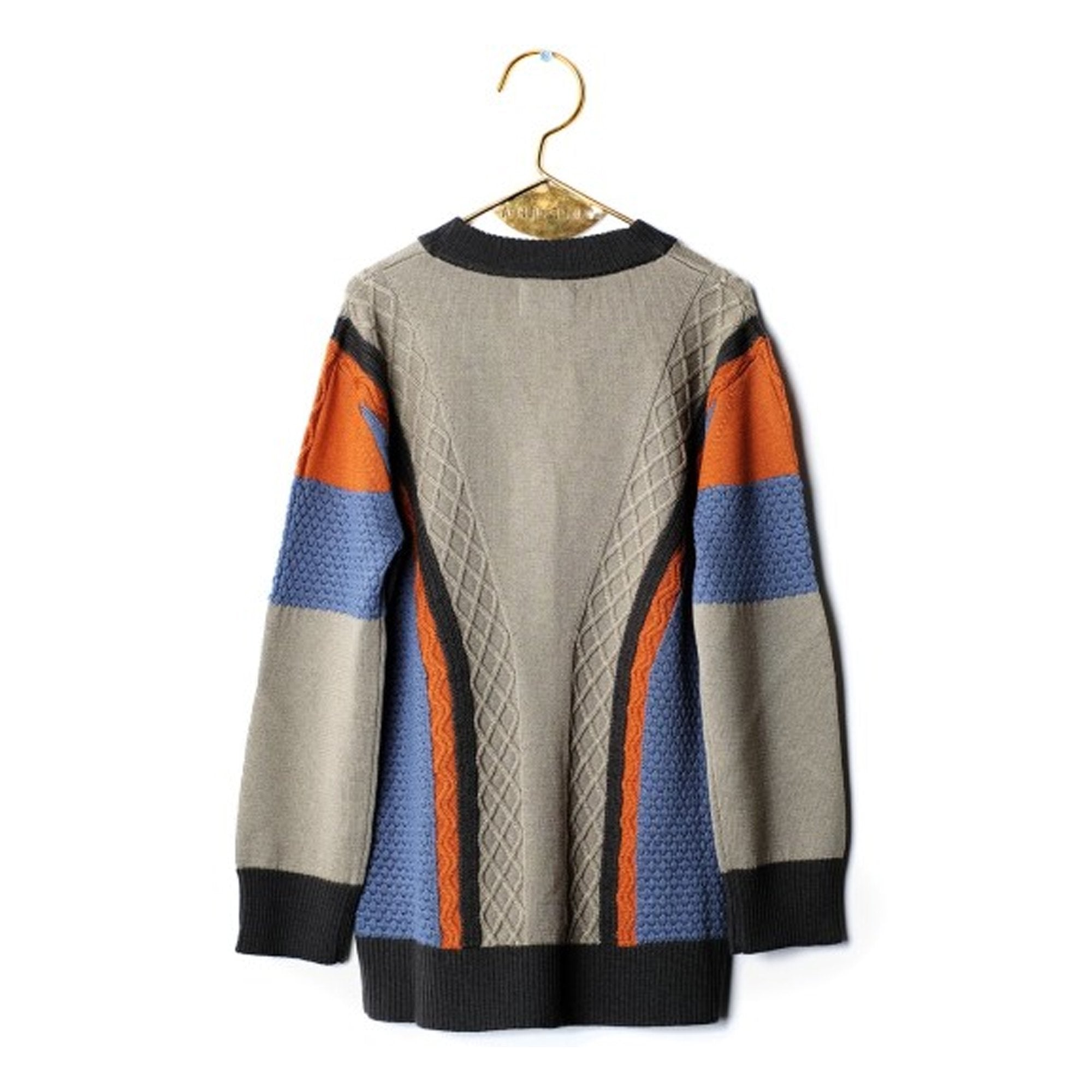 Girls Grey & Blue Cardigan