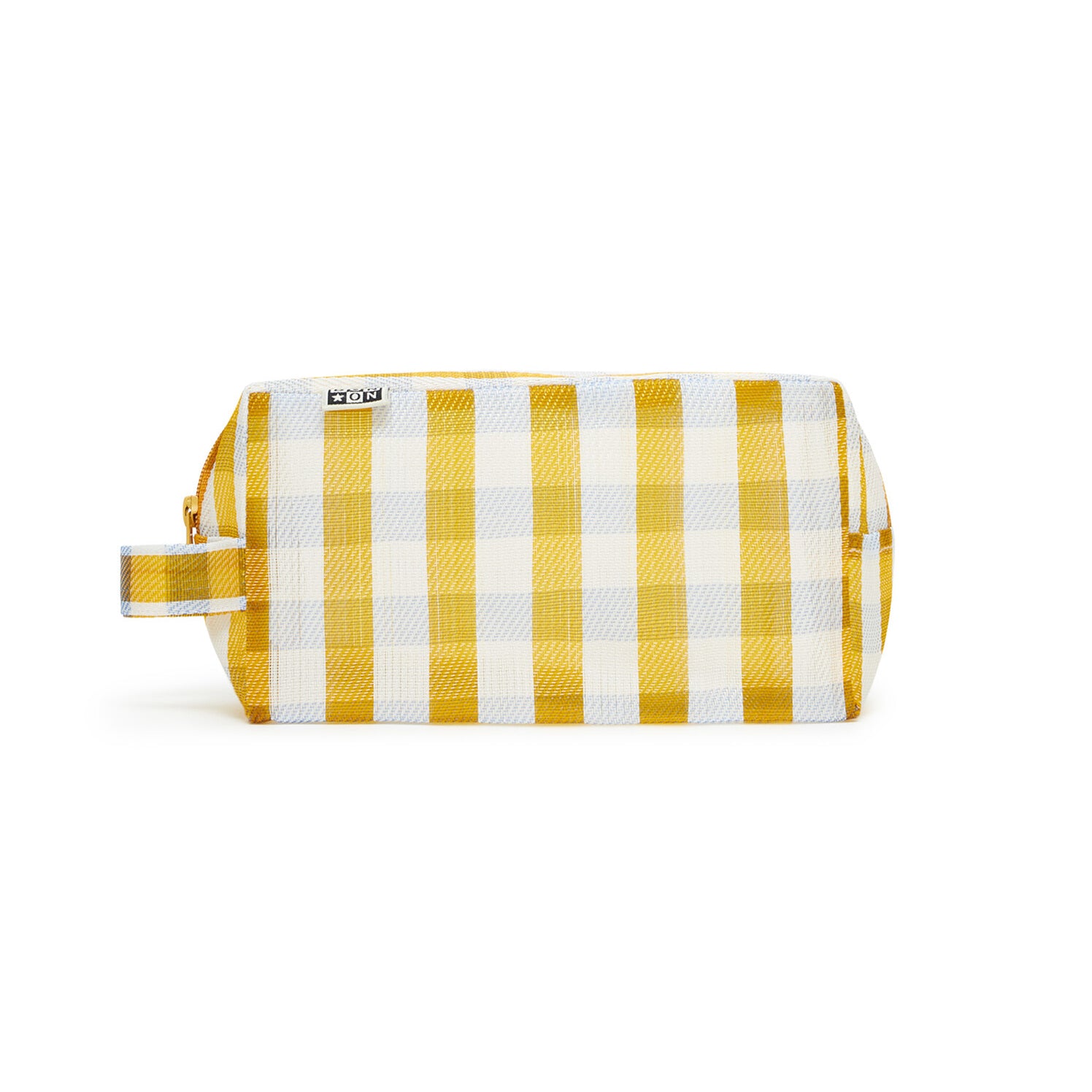 Yellow Check Printed Bag