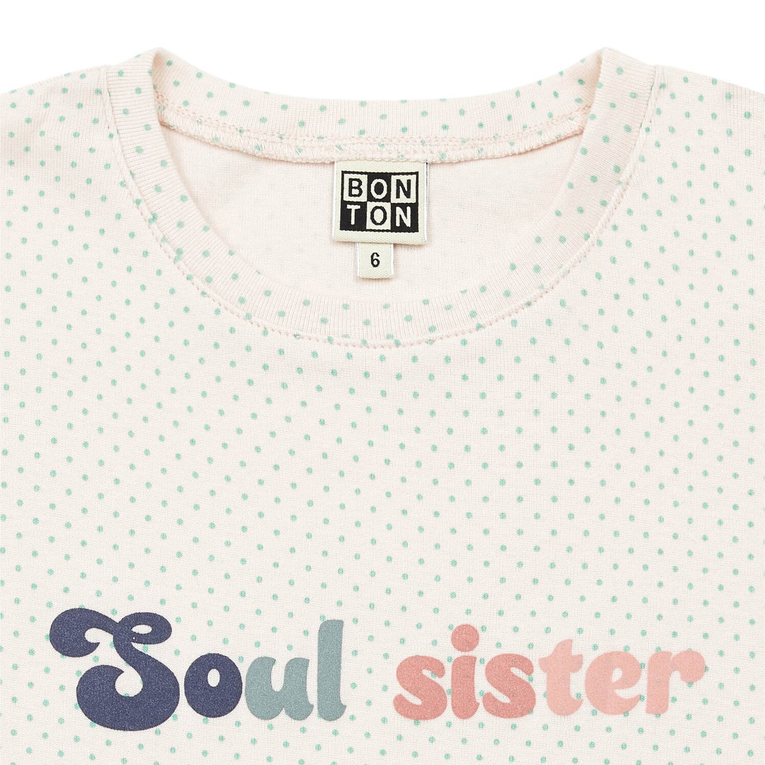 Girls White Dots Cotton T-Shirt