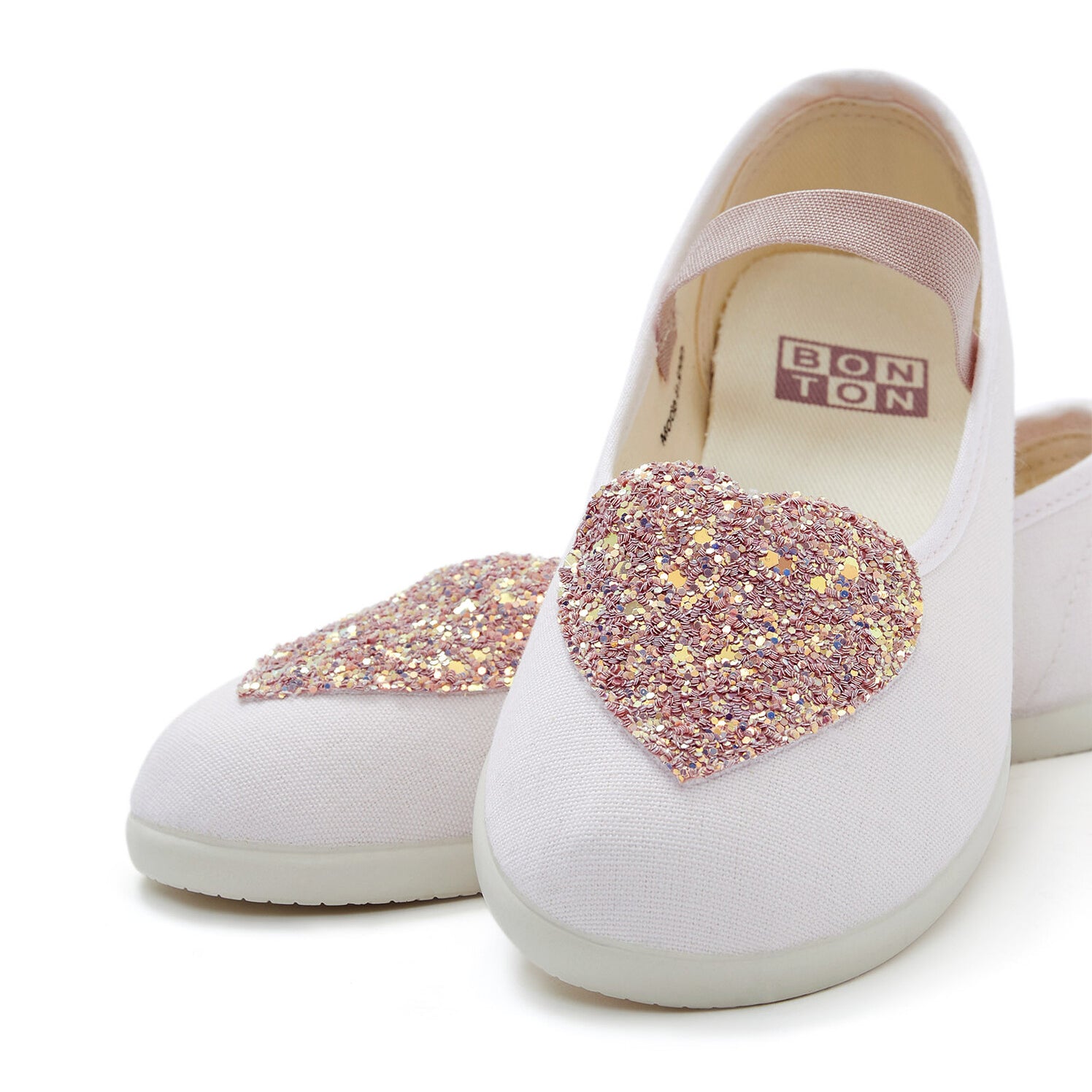 Girls Light Pink Glitter Shoes