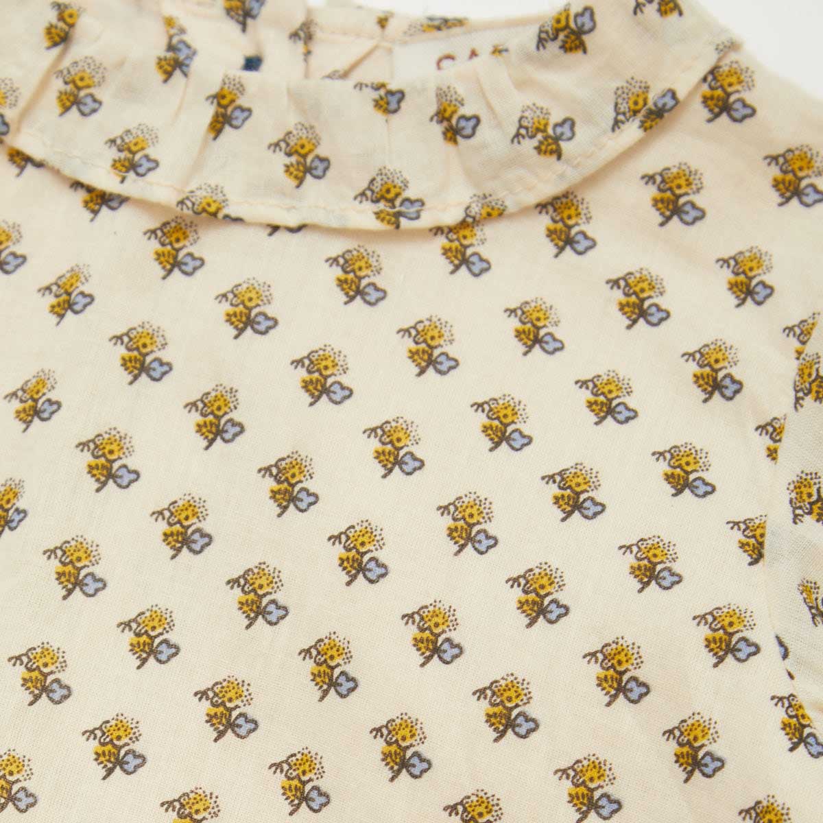 Baby Girls Beige Cotton Shirt