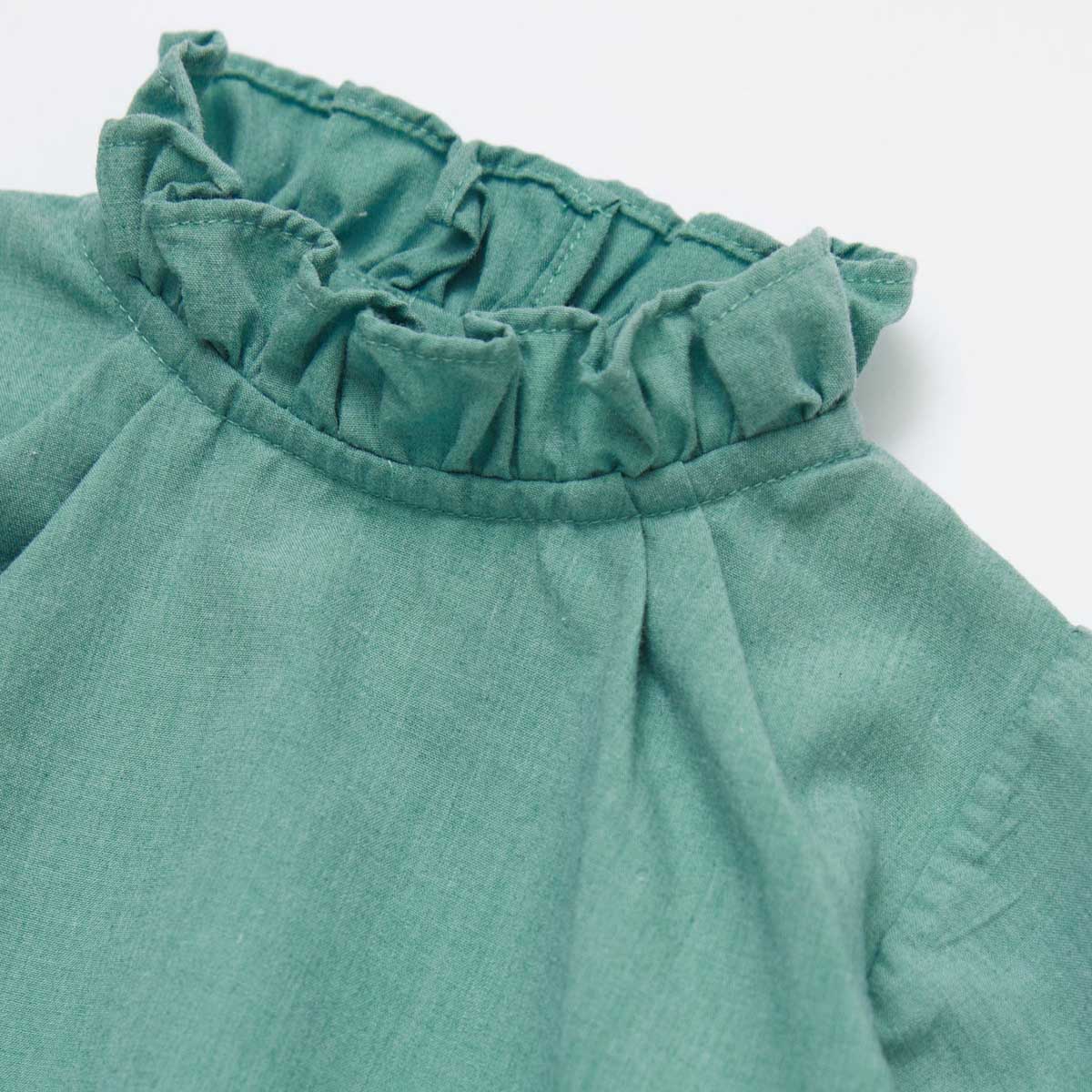 Baby Girls Green Cotton Shirt