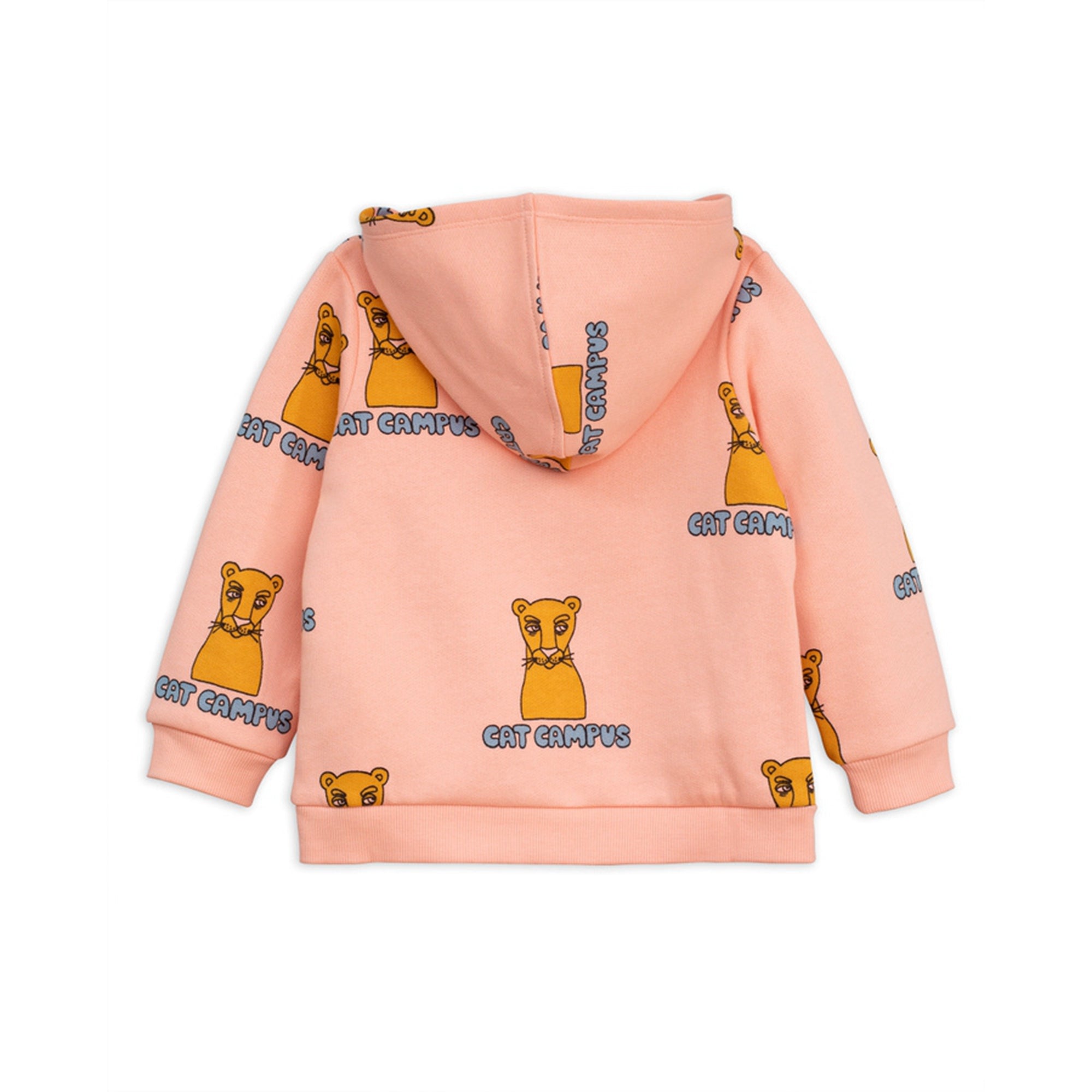 Girls Orange Organic Cotton Zip Hood