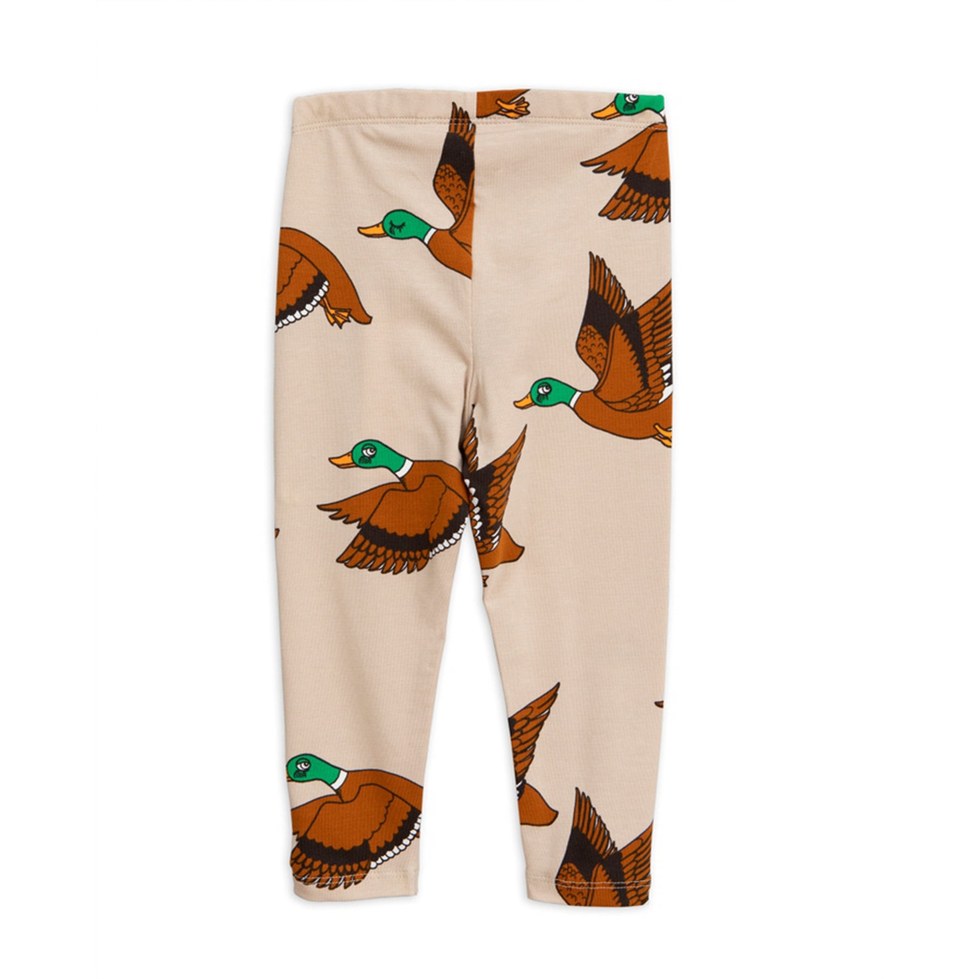 Girls Beige Organc Cotton Leggings