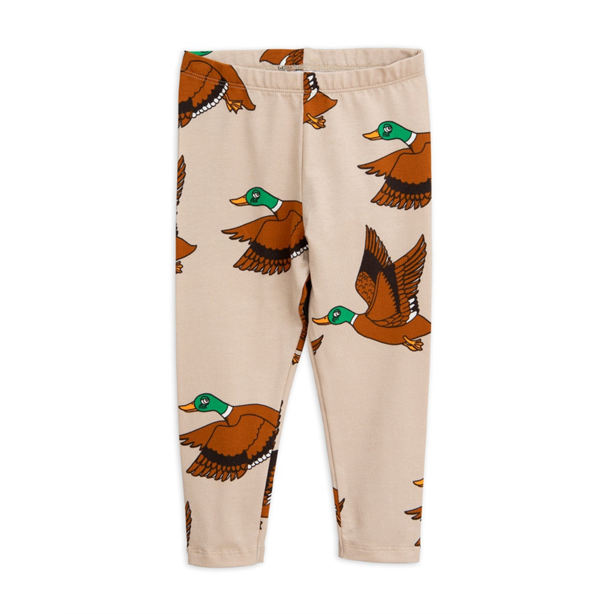 Girls Beige Organc Cotton Leggings