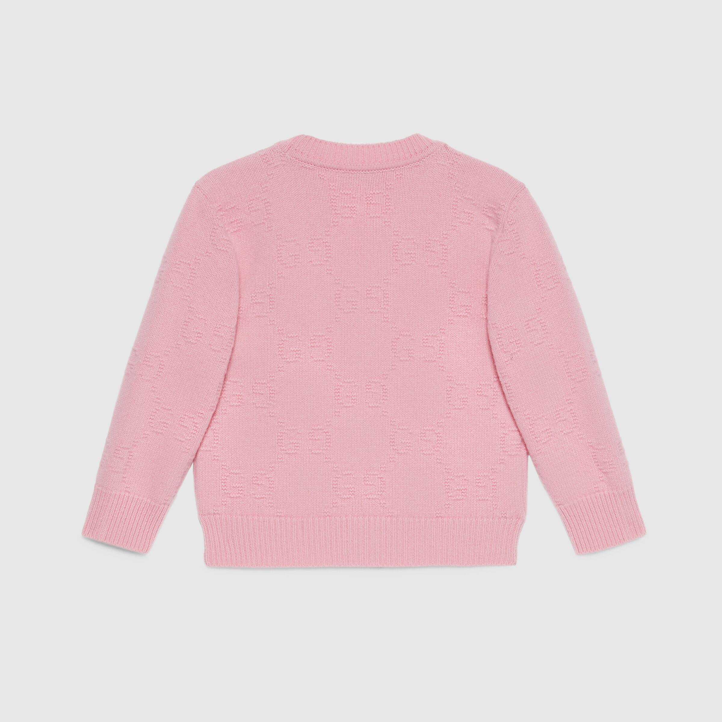 Girls Pink Wool Cardigan