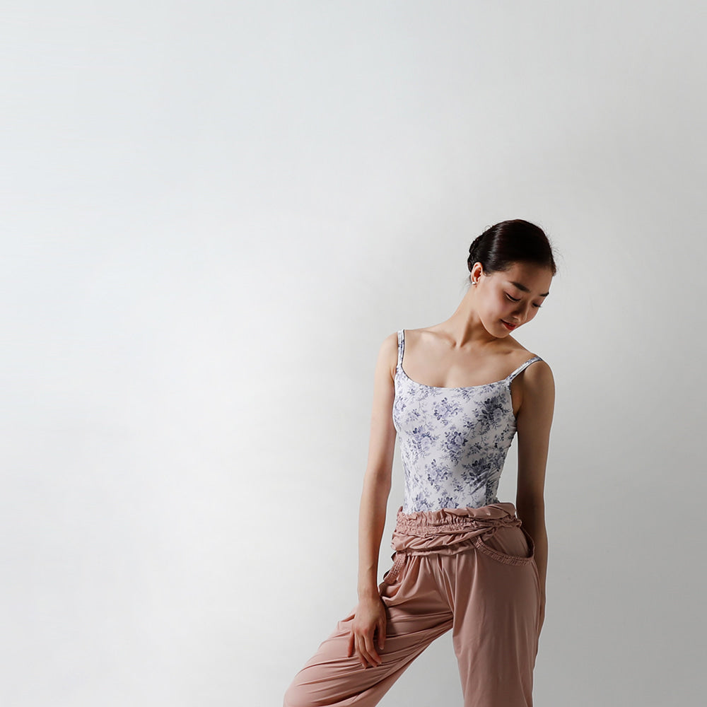 Girls Blue Floral Ballet Onesies