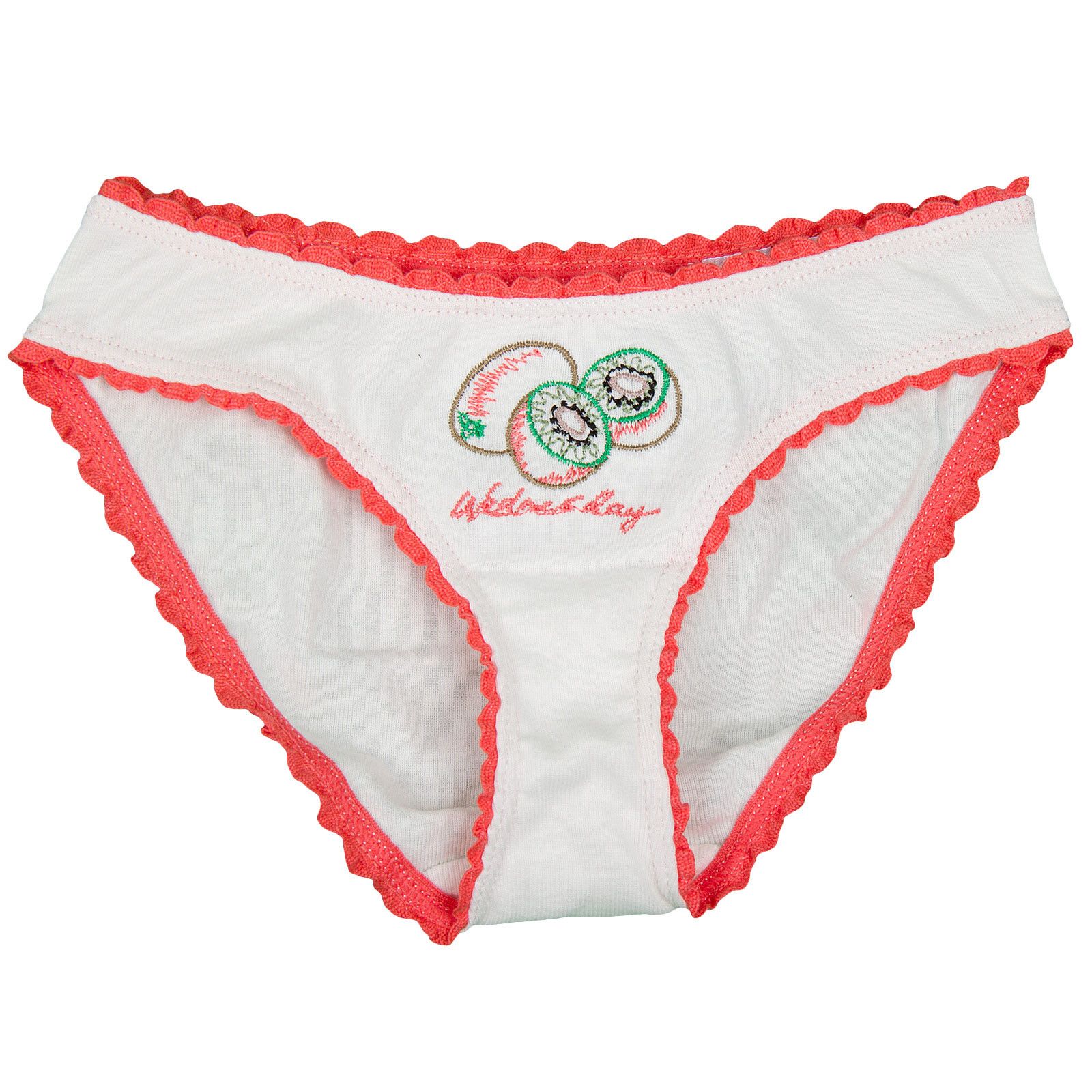 Peonie Girls 7 Pack White Organic Cotton Knickers Gift Set With Fruit Print - CÉMAROSE | Children's Fashion Store - 6