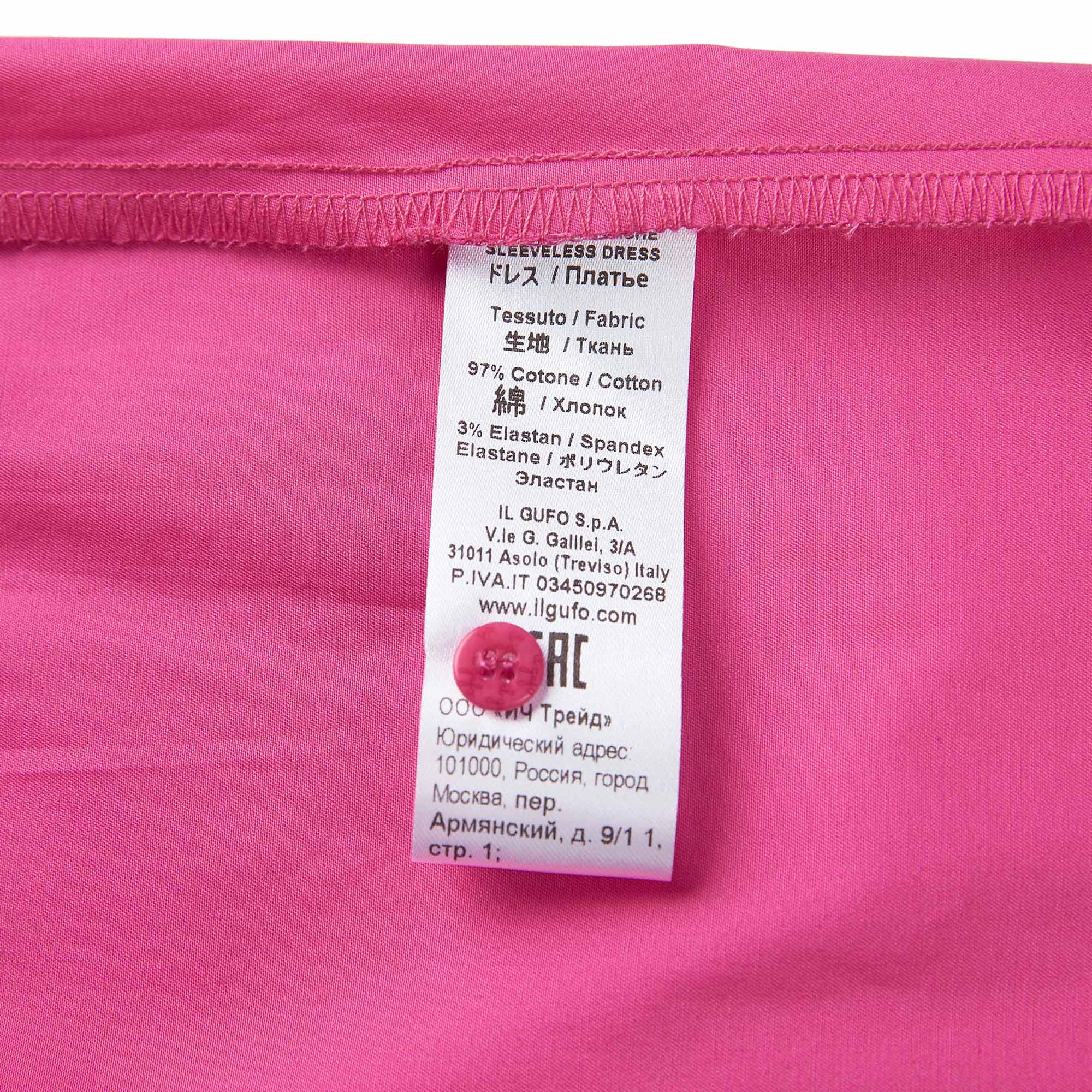 Girls Bright Pink Cotton Dress