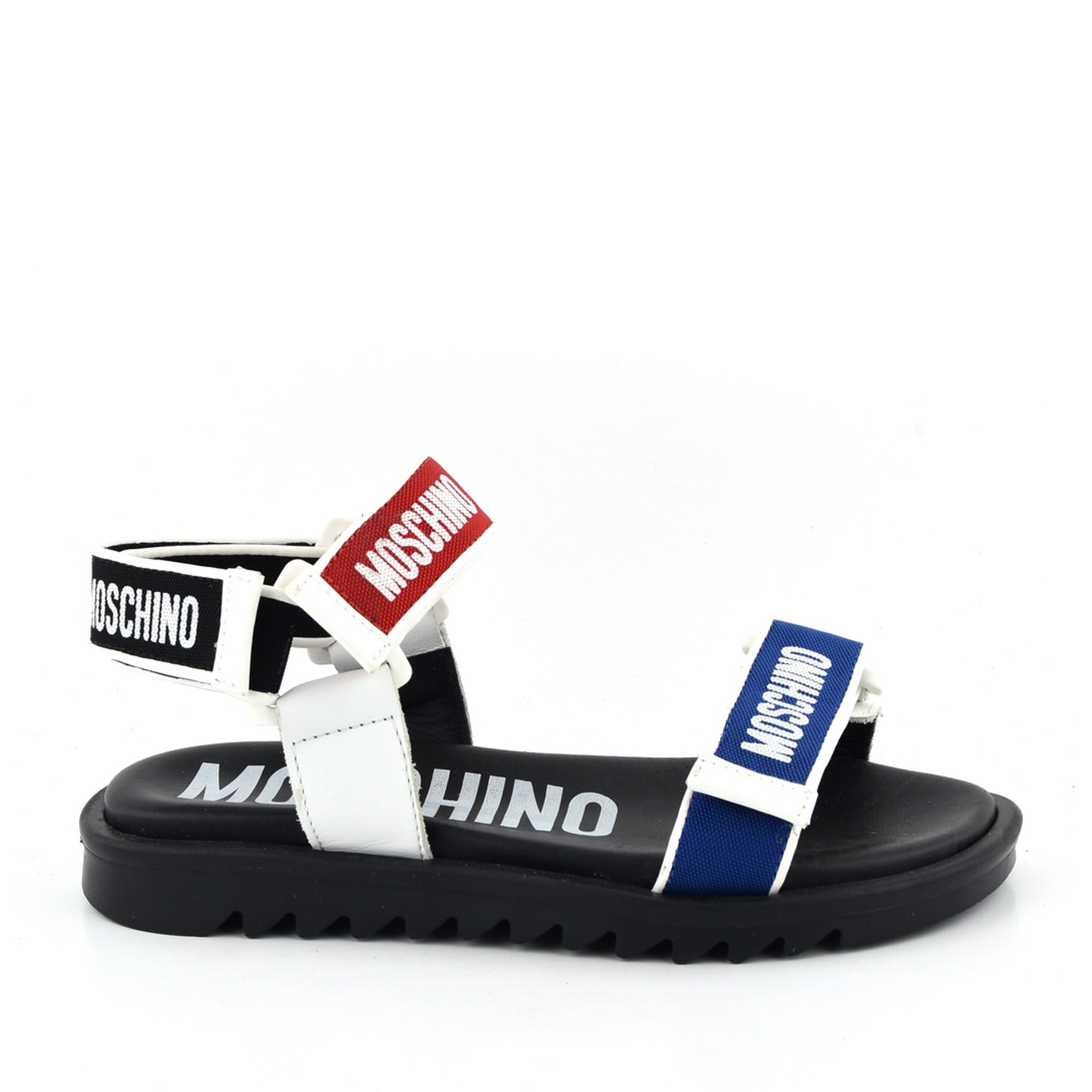 Boys White Logo Sandals