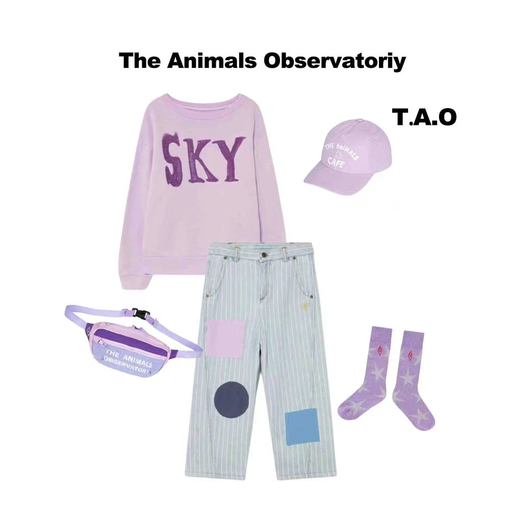 Boys & Girls Purple Cotton Sweatshirt