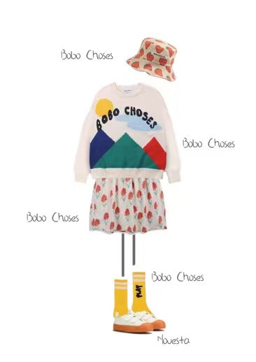 Girls White Printed Cotton Dress