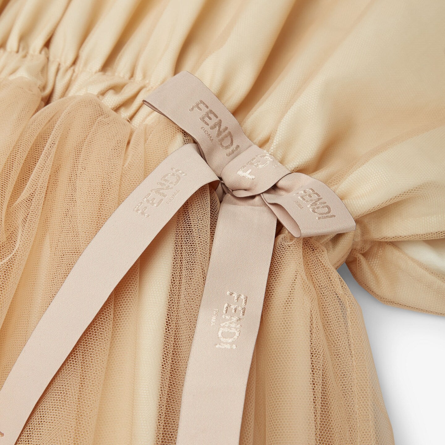 Girls Beige Logo Dress