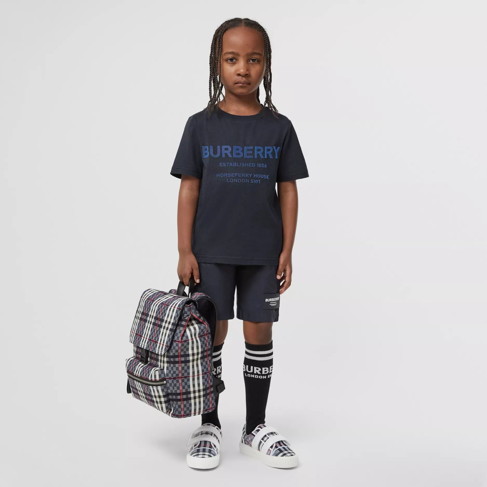 Boy & Girls Navy Cotton T-Shirts