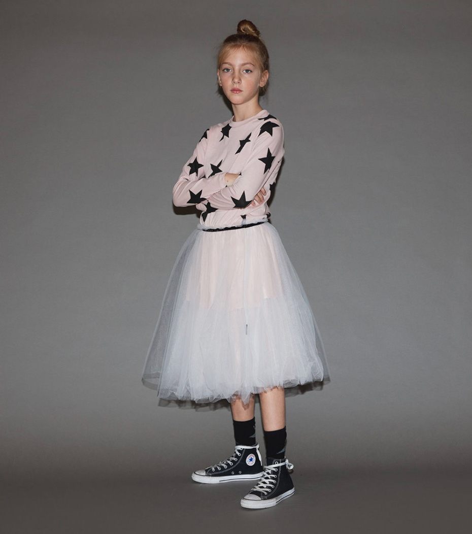 Girls Pink Stars Dress