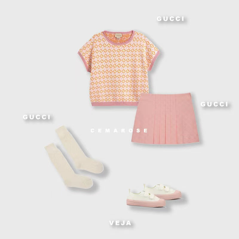Girls Pink Velcro Shoes