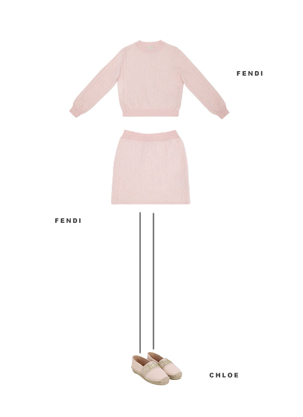 Girls Pink Cotton Sweater