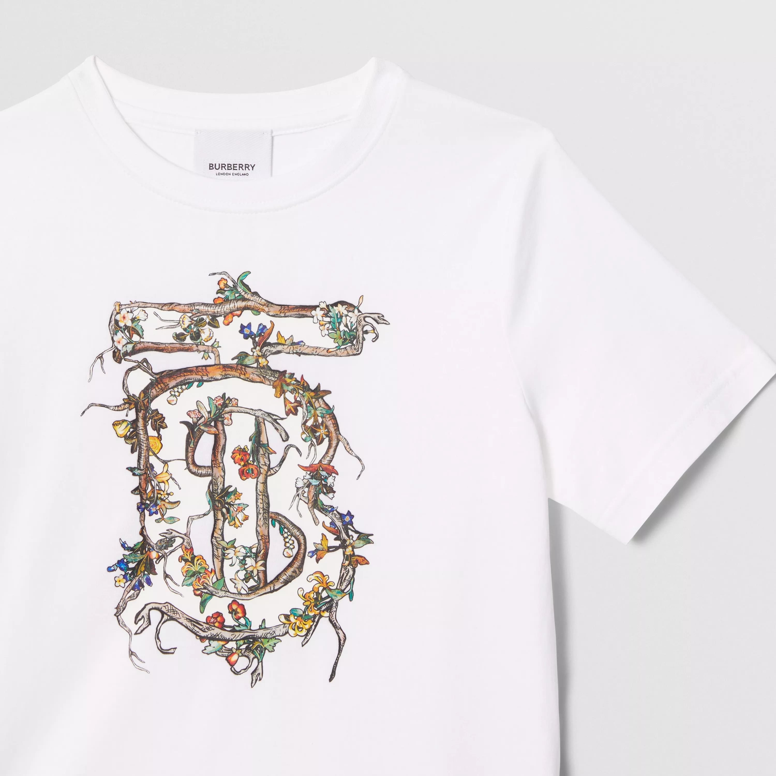 Boys & Girls White Logo Cotton T-Shirt