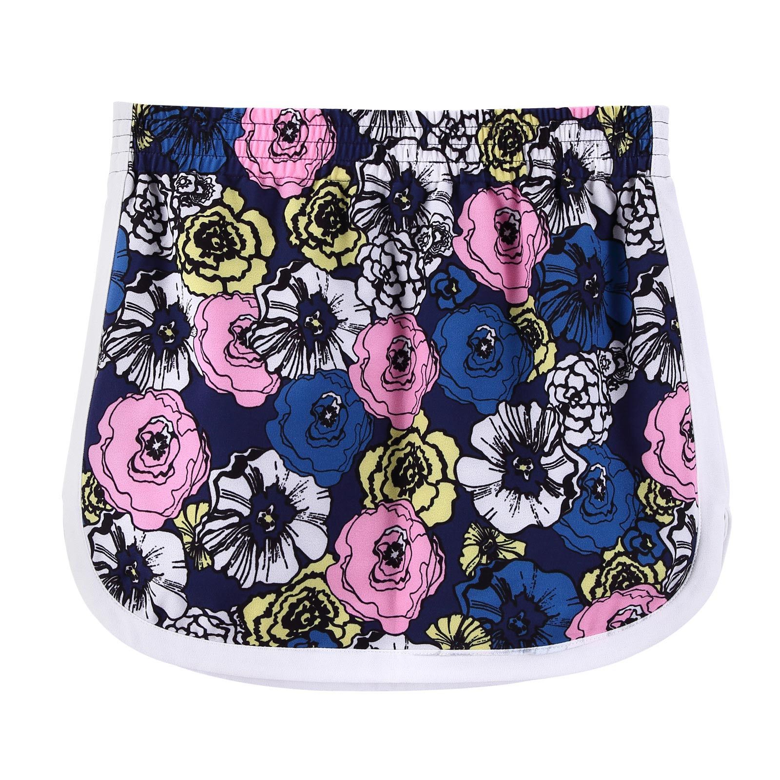 Girls  Multicolor Flower Printed Crepe Skirt - CÉMAROSE | Children's Fashion Store - 2