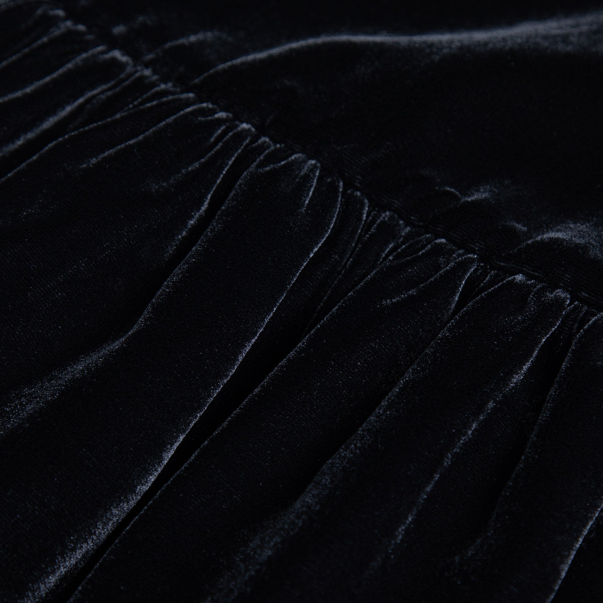 Girls Black Velvet Dress