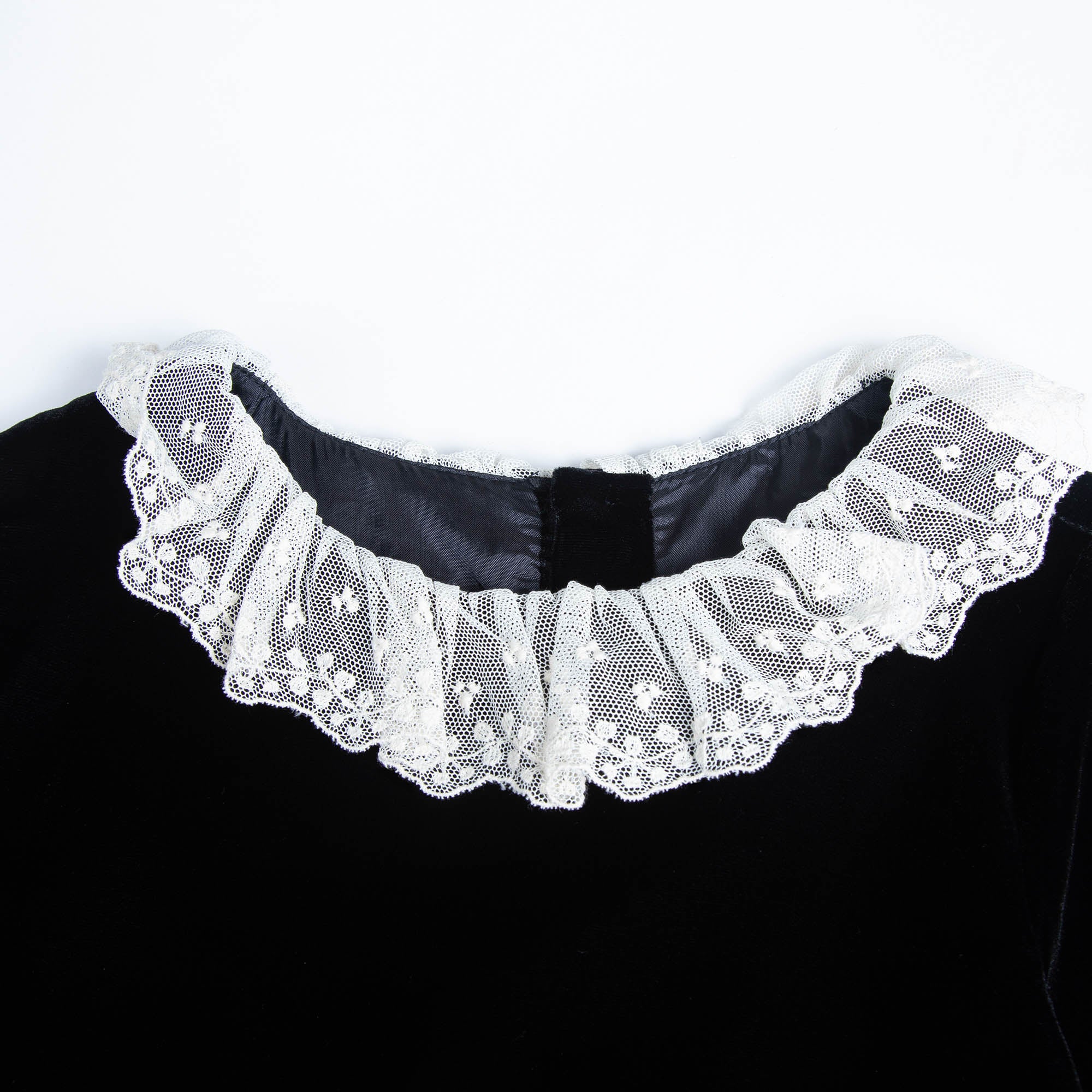 Girls Black Velvet Dress