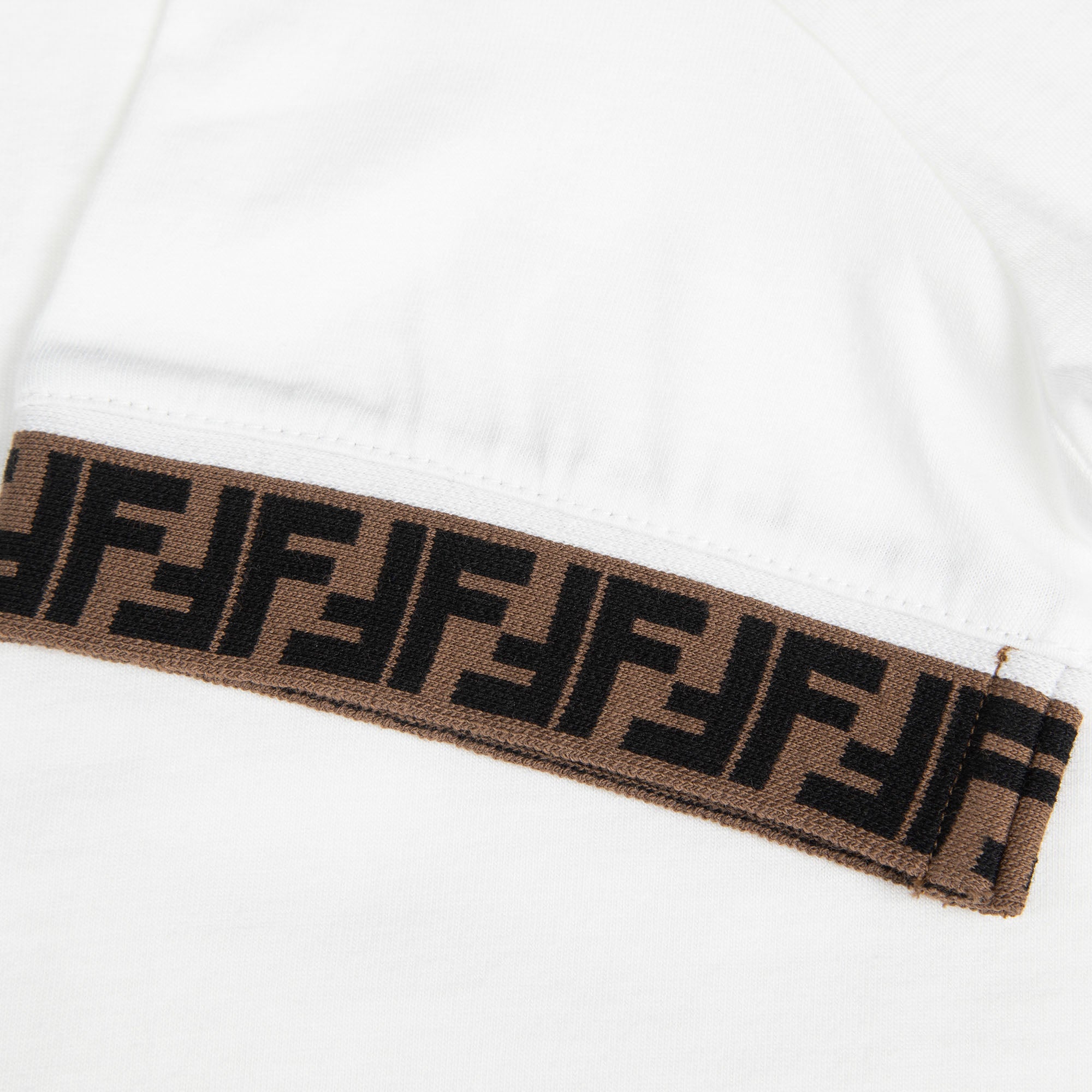 Boys & Girls White FF Logo Cotton T-Shirt