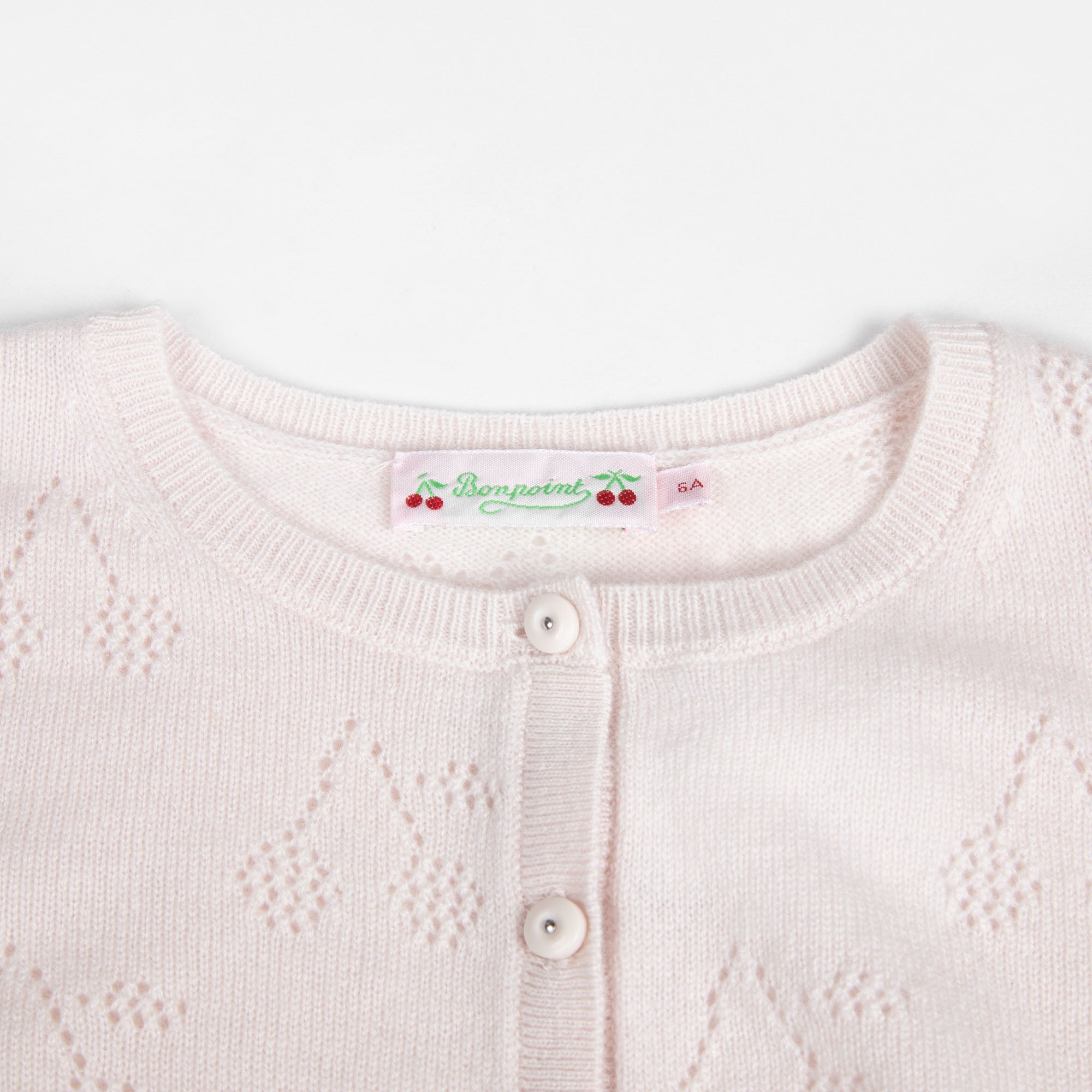Girls Light Pink Cashmere Cardigan