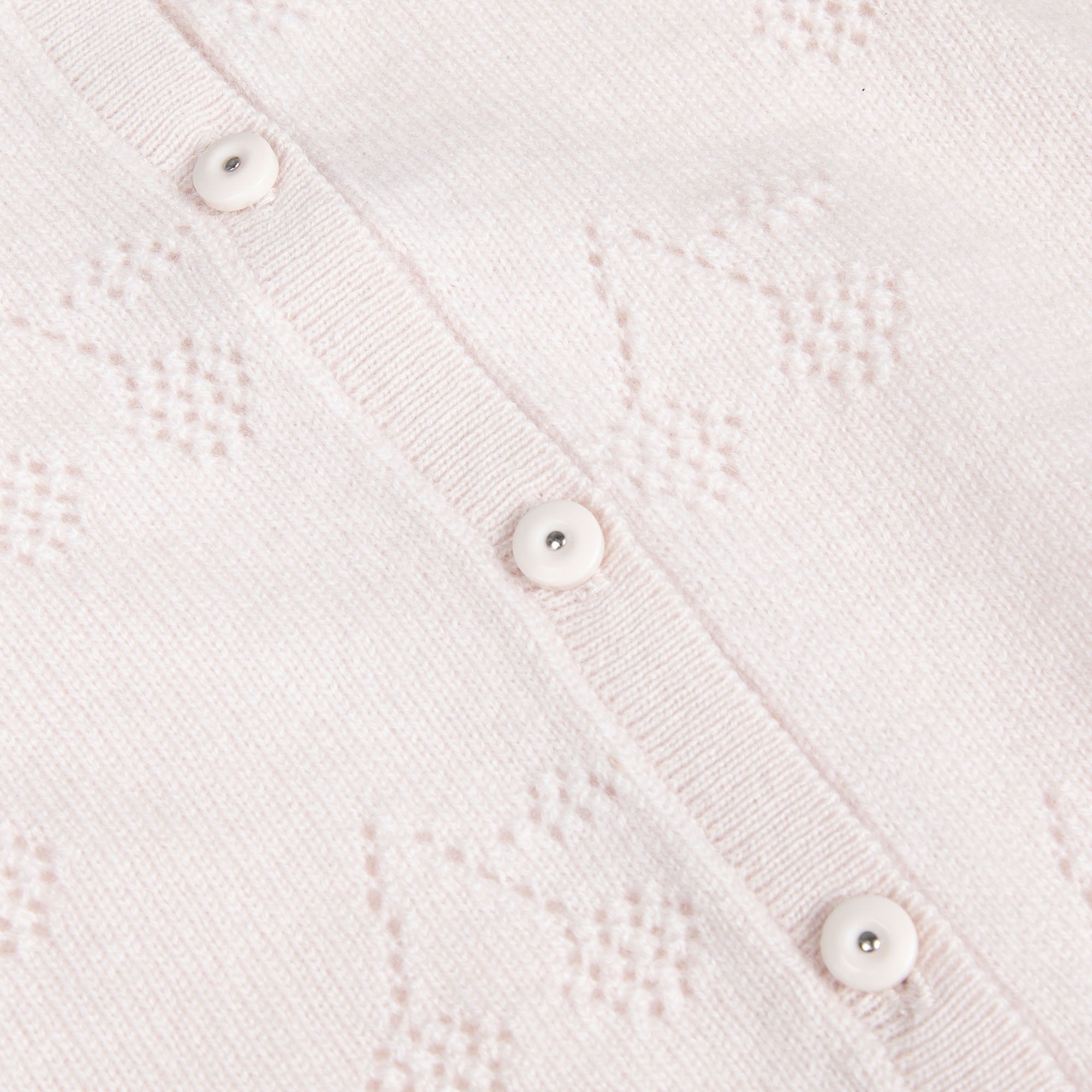 Girls Light Pink Cashmere Cardigan