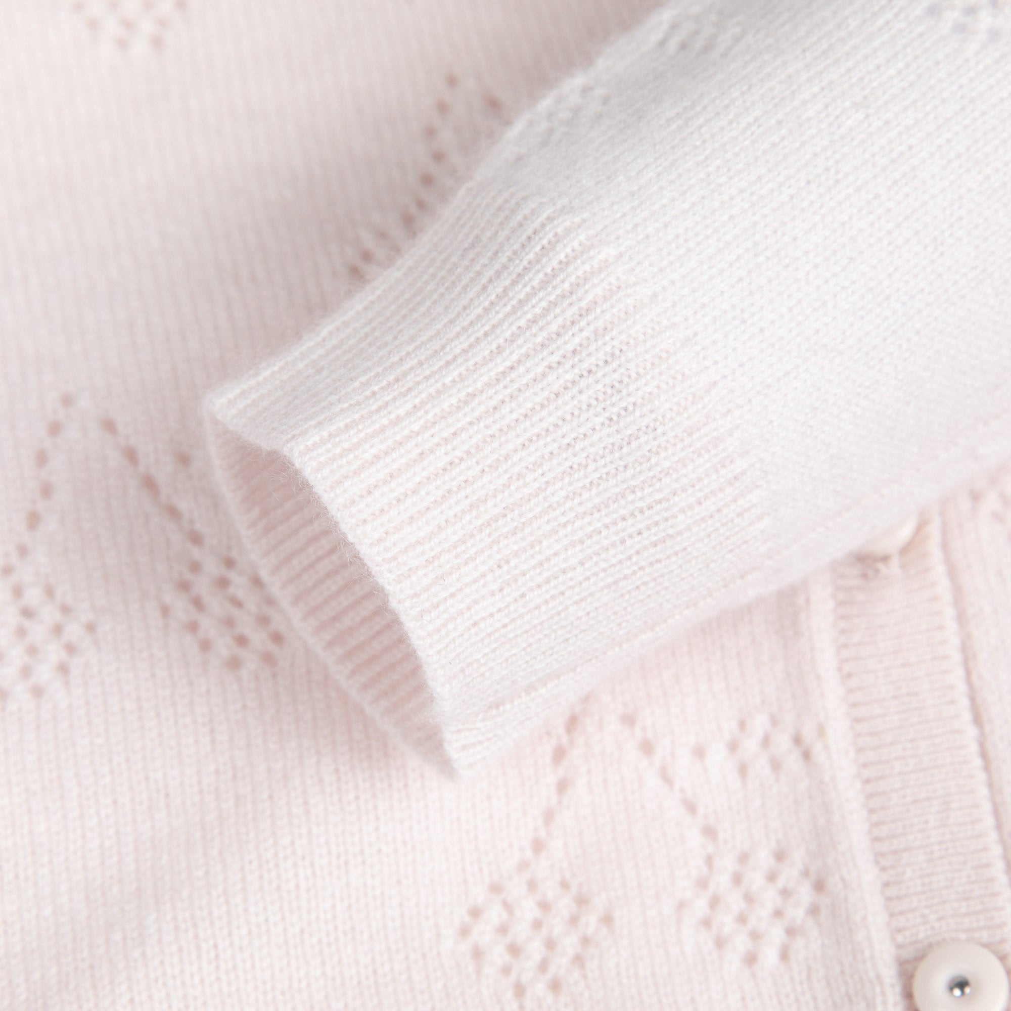 Girls Light Pink Cashmere Cardigan