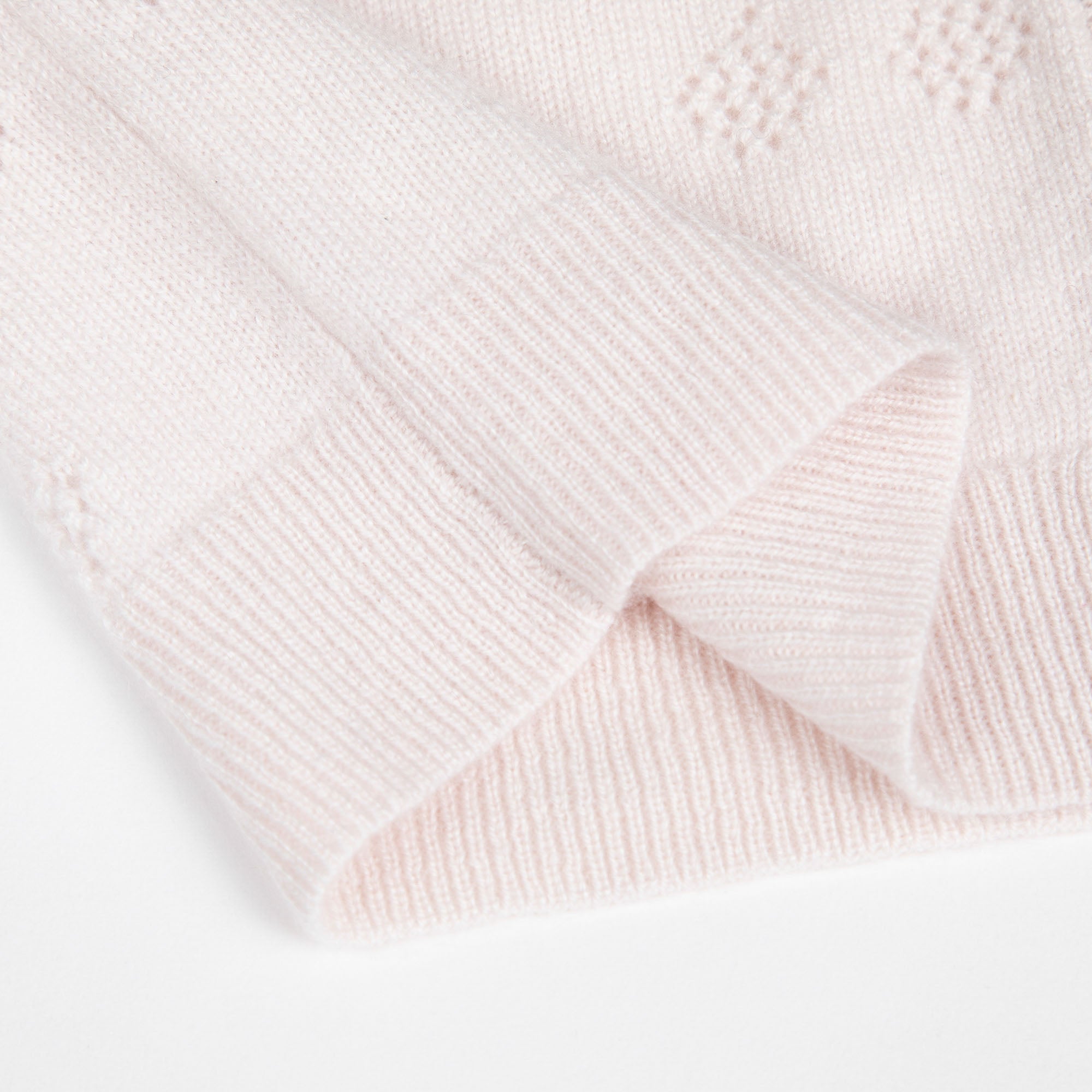 Girls Light Pink Cashmere Cardigan