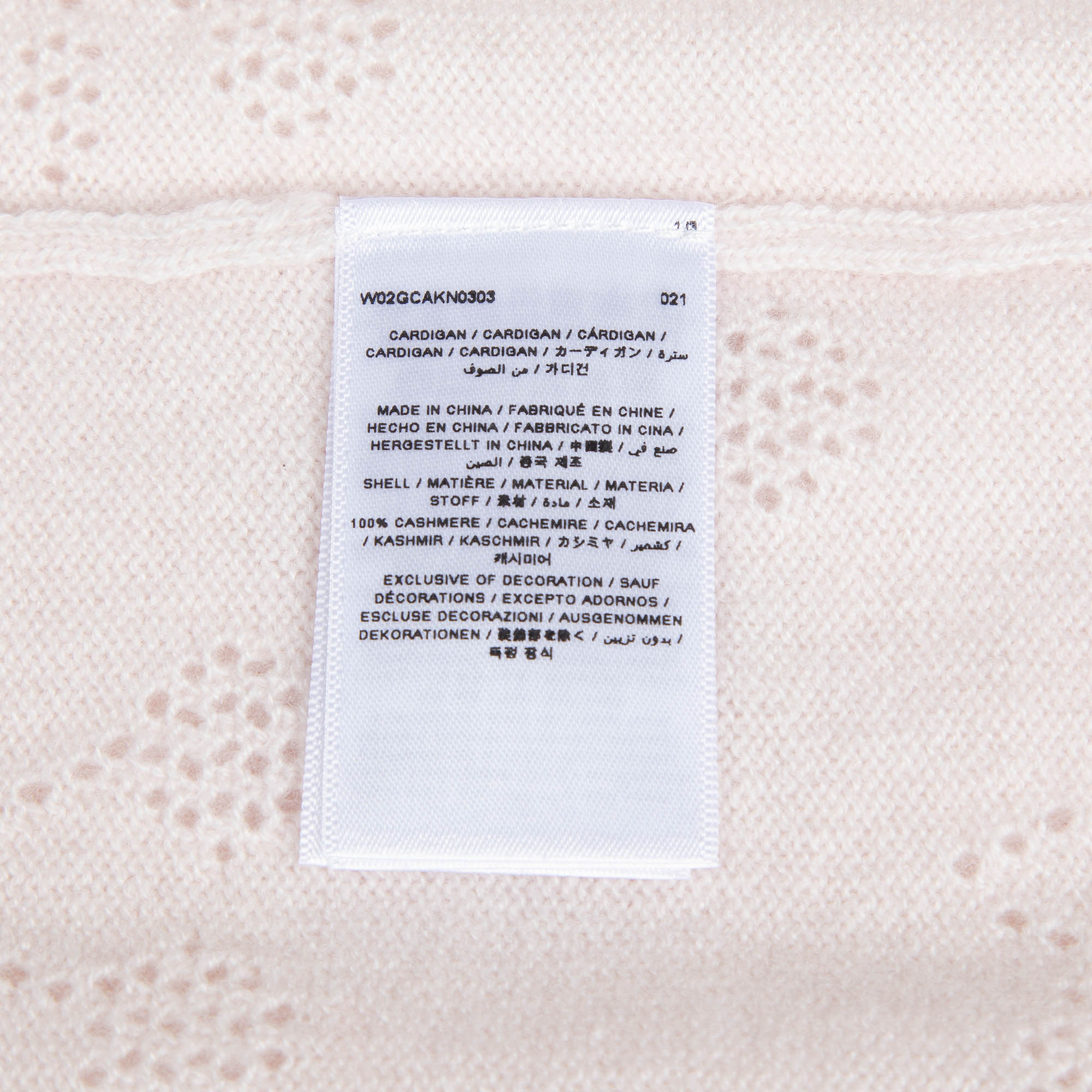 Girls Light Pink Cashmere Cardigan