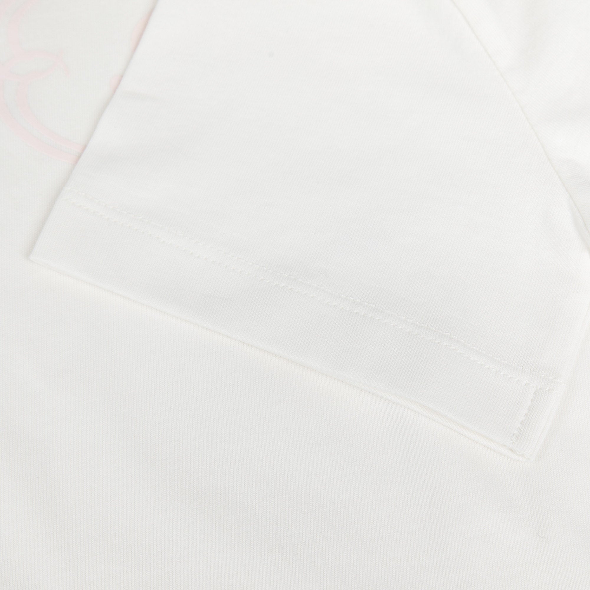 Girls White Logo Cotton T-Shirt
