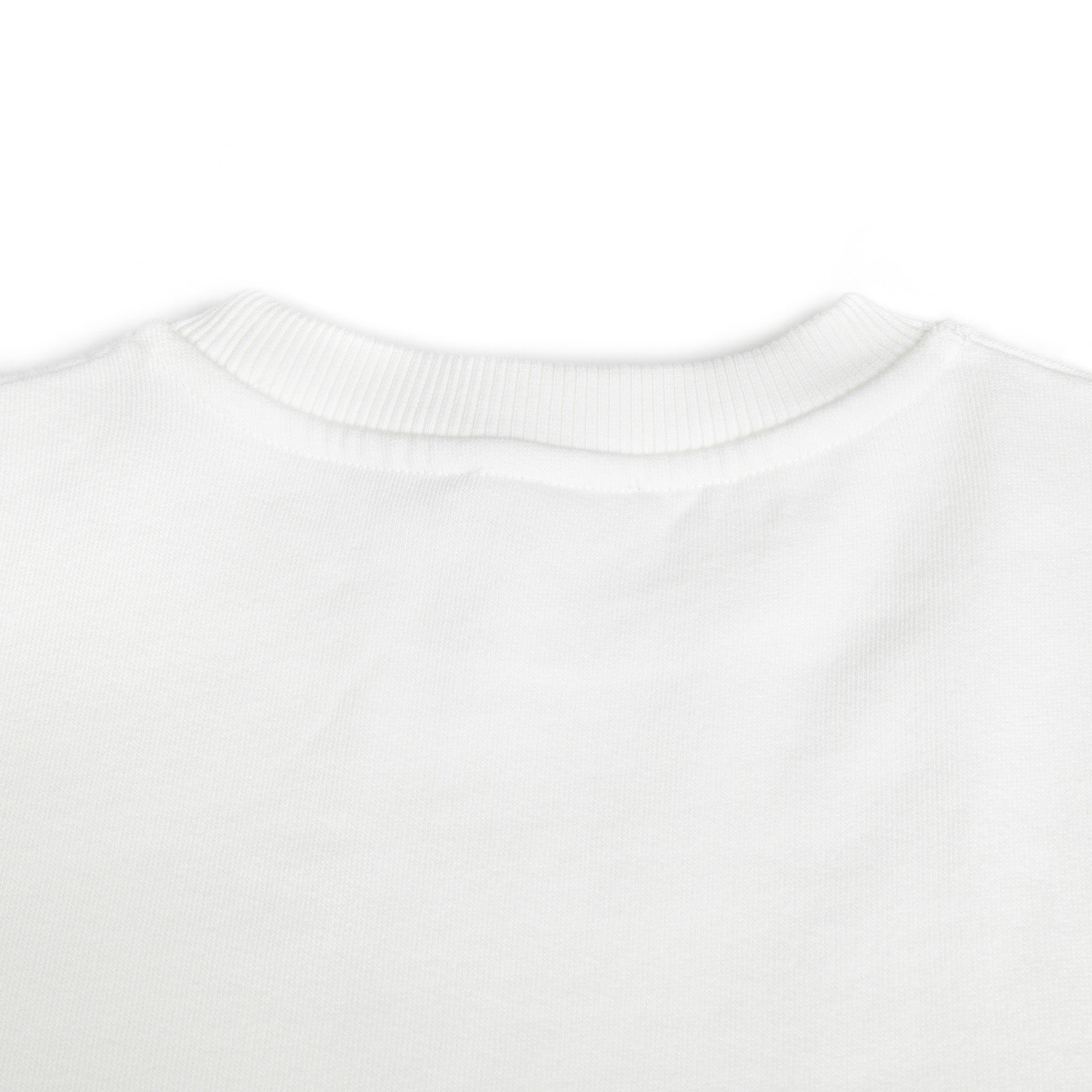 Girls White Logo Cotton Sweatshirt