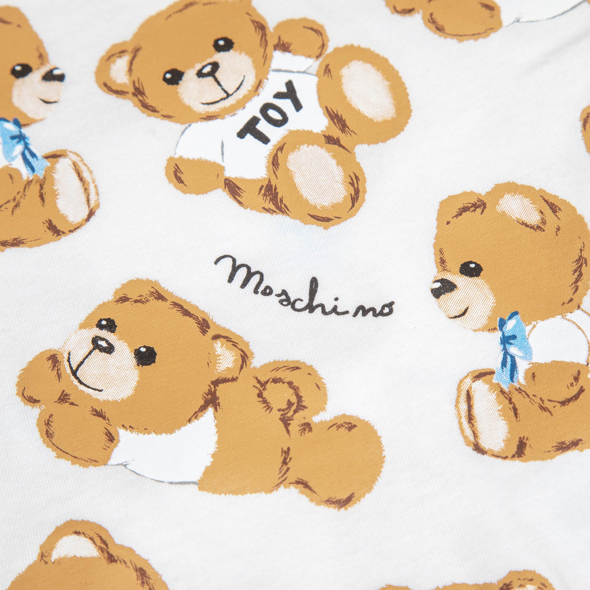 Baby Boys & Girls White Printed Cotton Babysuit