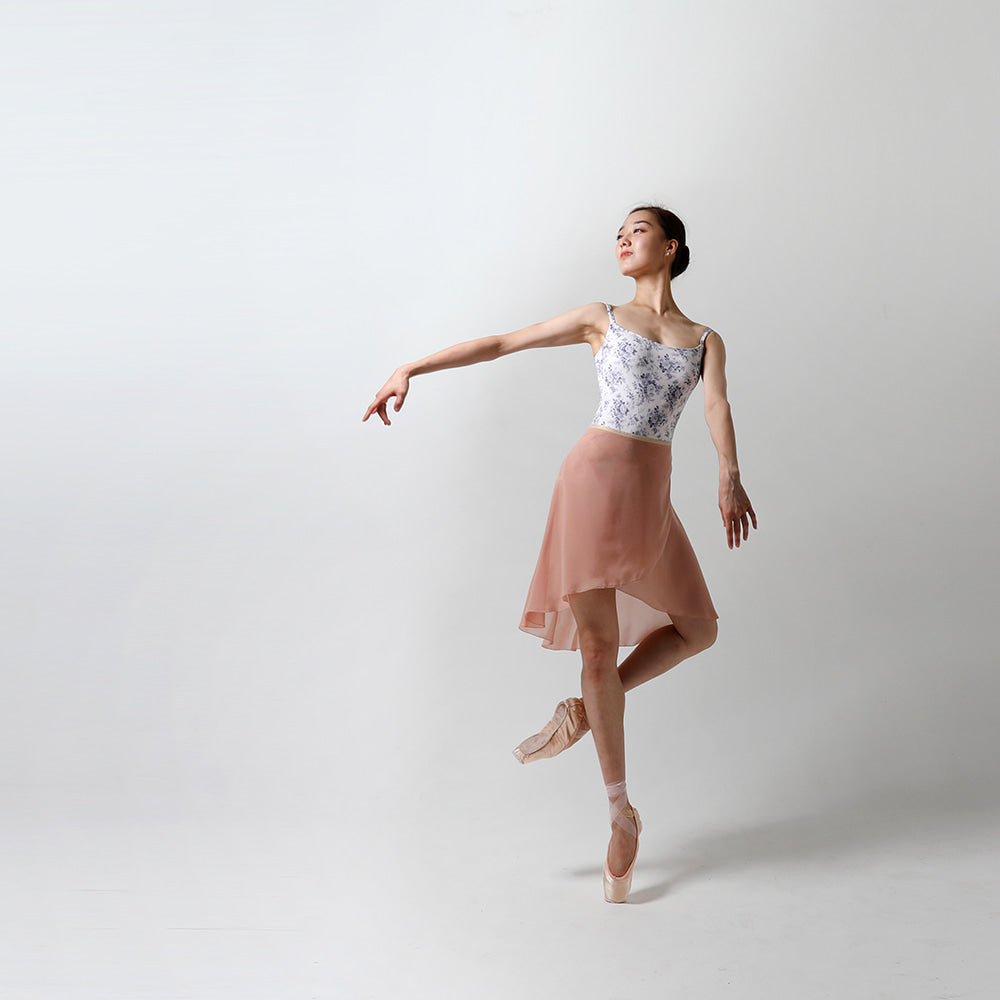 Girls Blue Floral Ballet Onesies