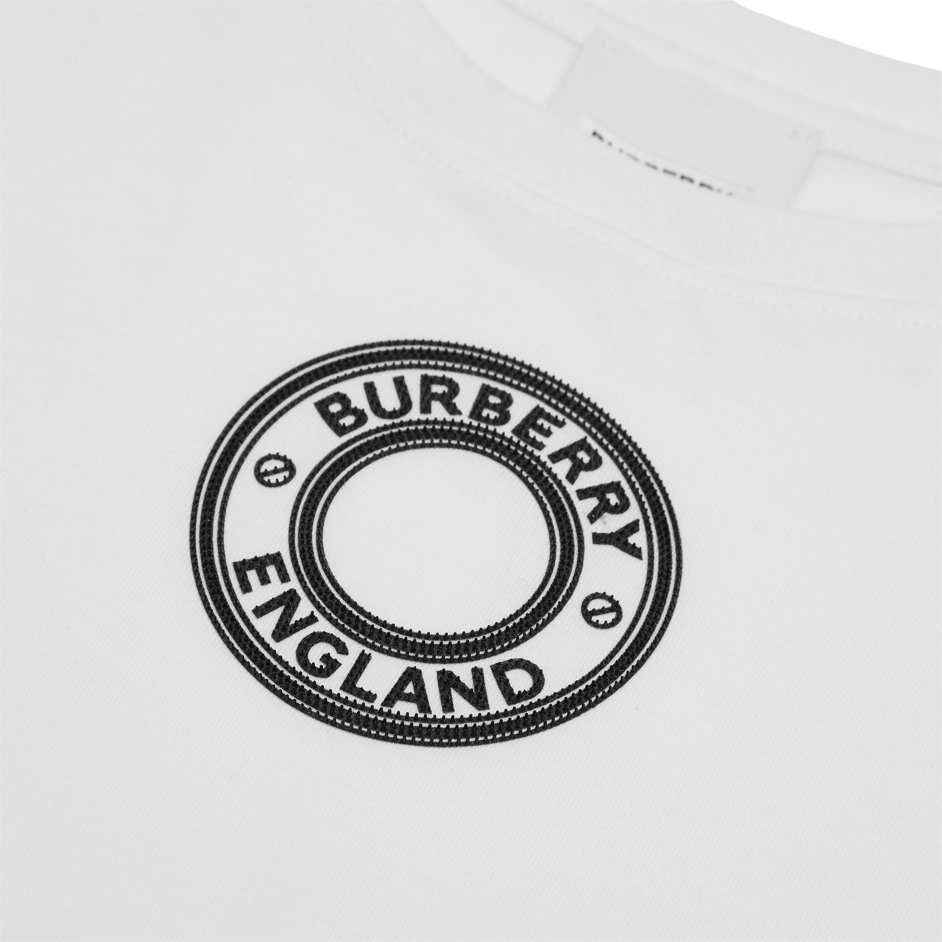 Boys & Girls White Logo Cotton T-Shirt